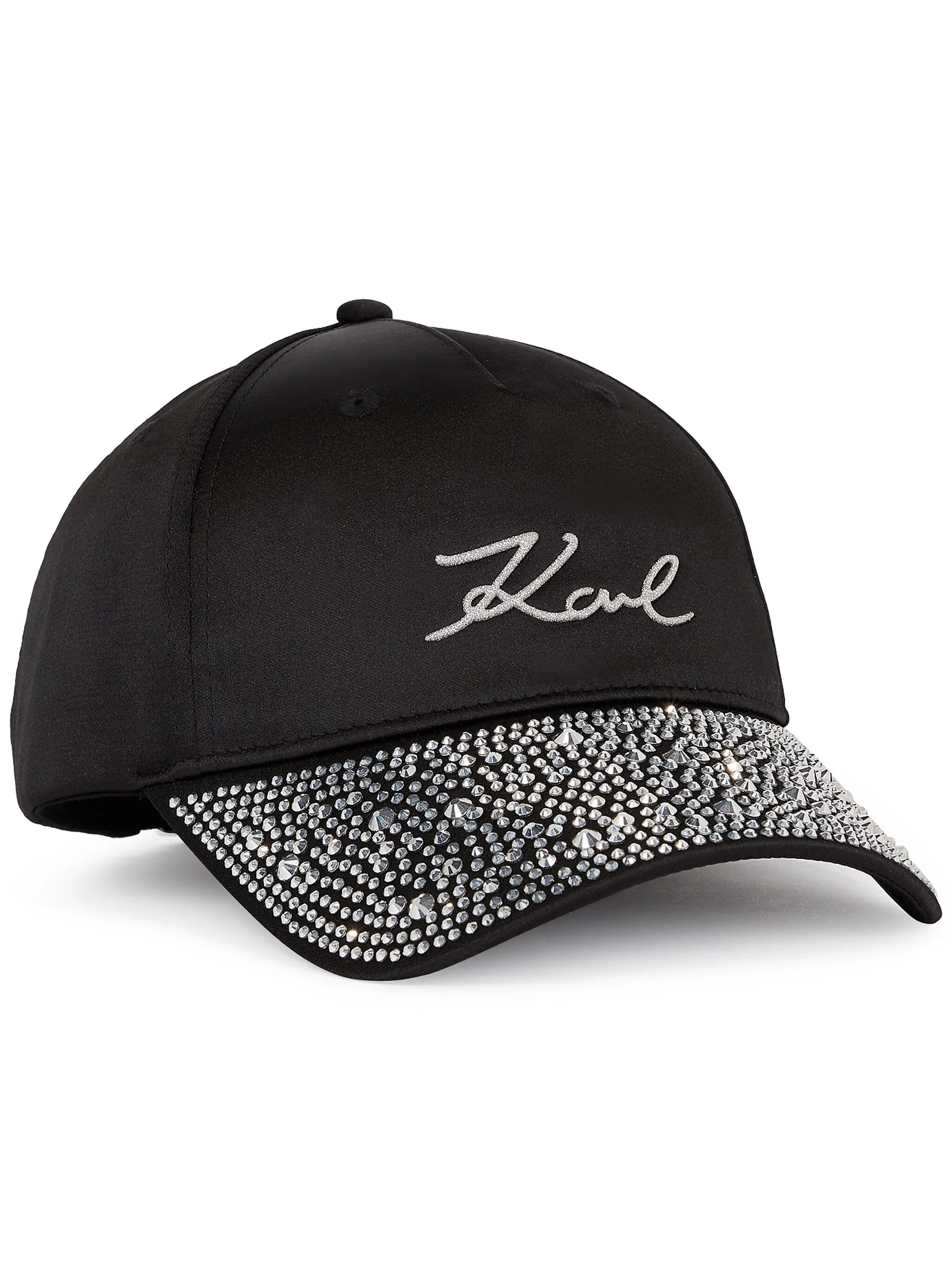 KARL LAGERFELD K/SIGNATURE GLITTER-DETAIL CAP