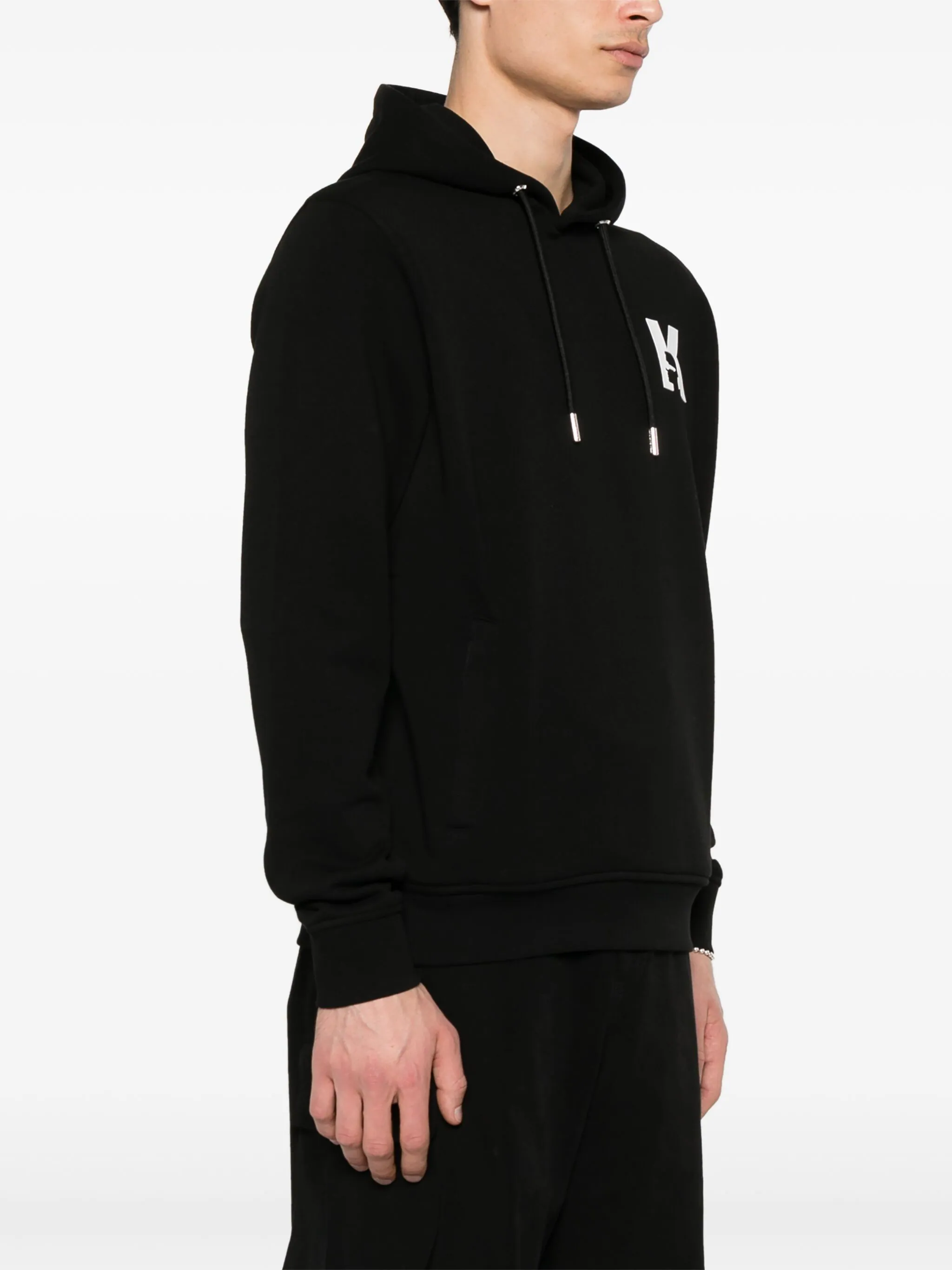 KARL LAGERFELD RUBBERISED-LOGO HOODIE