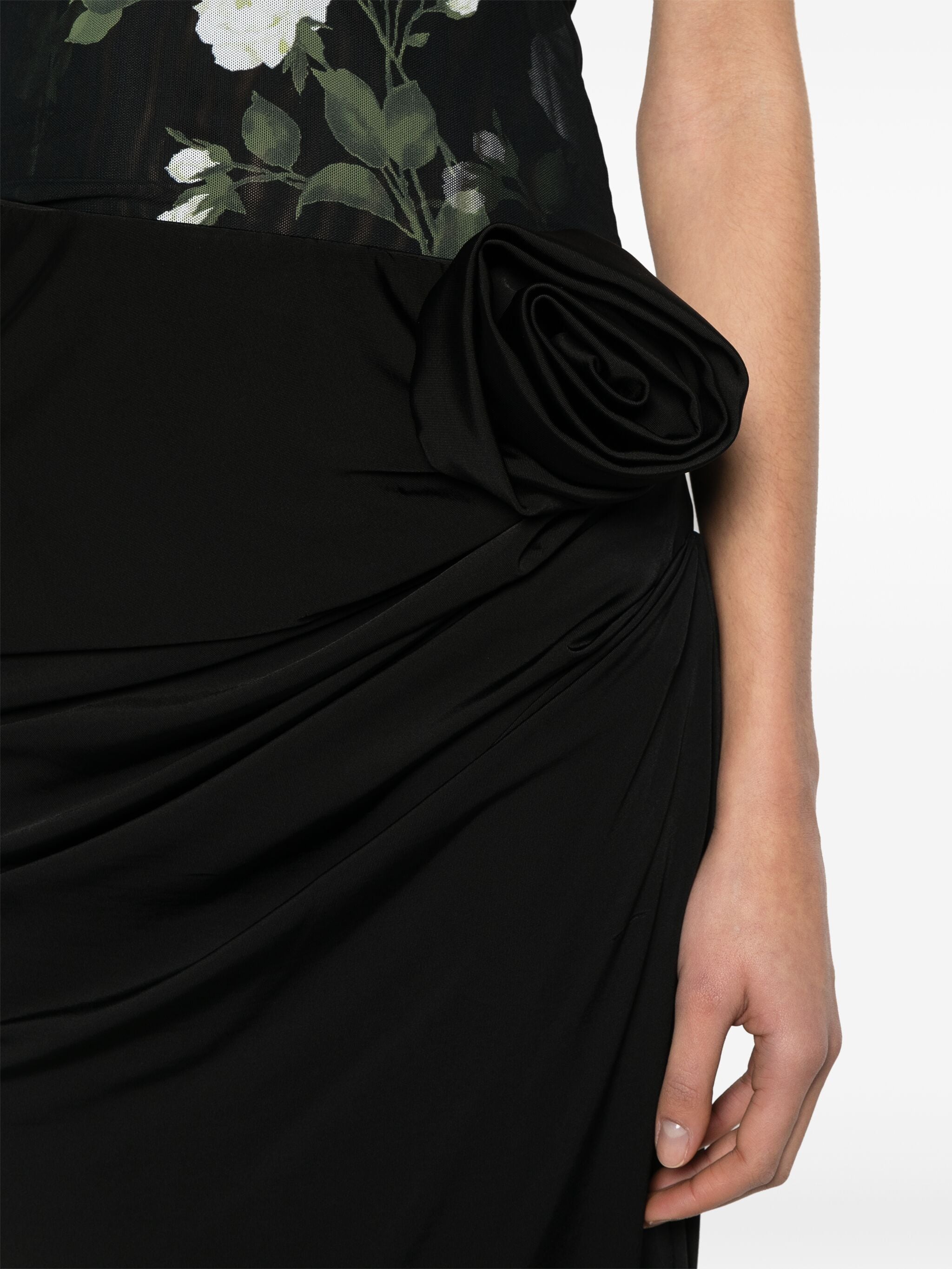 MAGDA BUTRYM FLORAL-APPLIQUÉ SKIRT