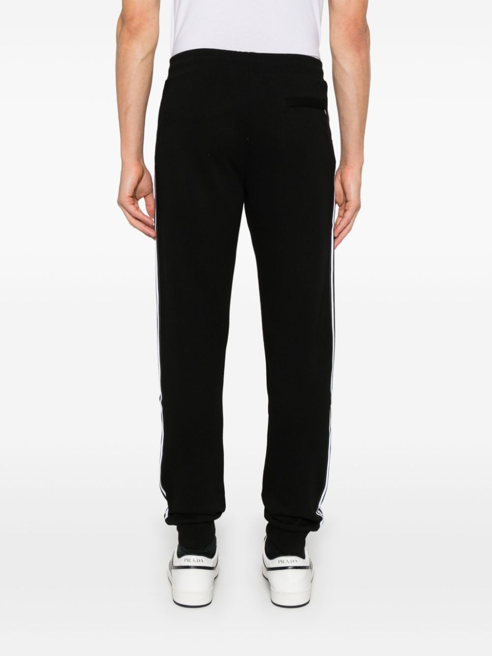 KARL LAGARFELD LOGO TAPE-DETAIL SWEATPANTS