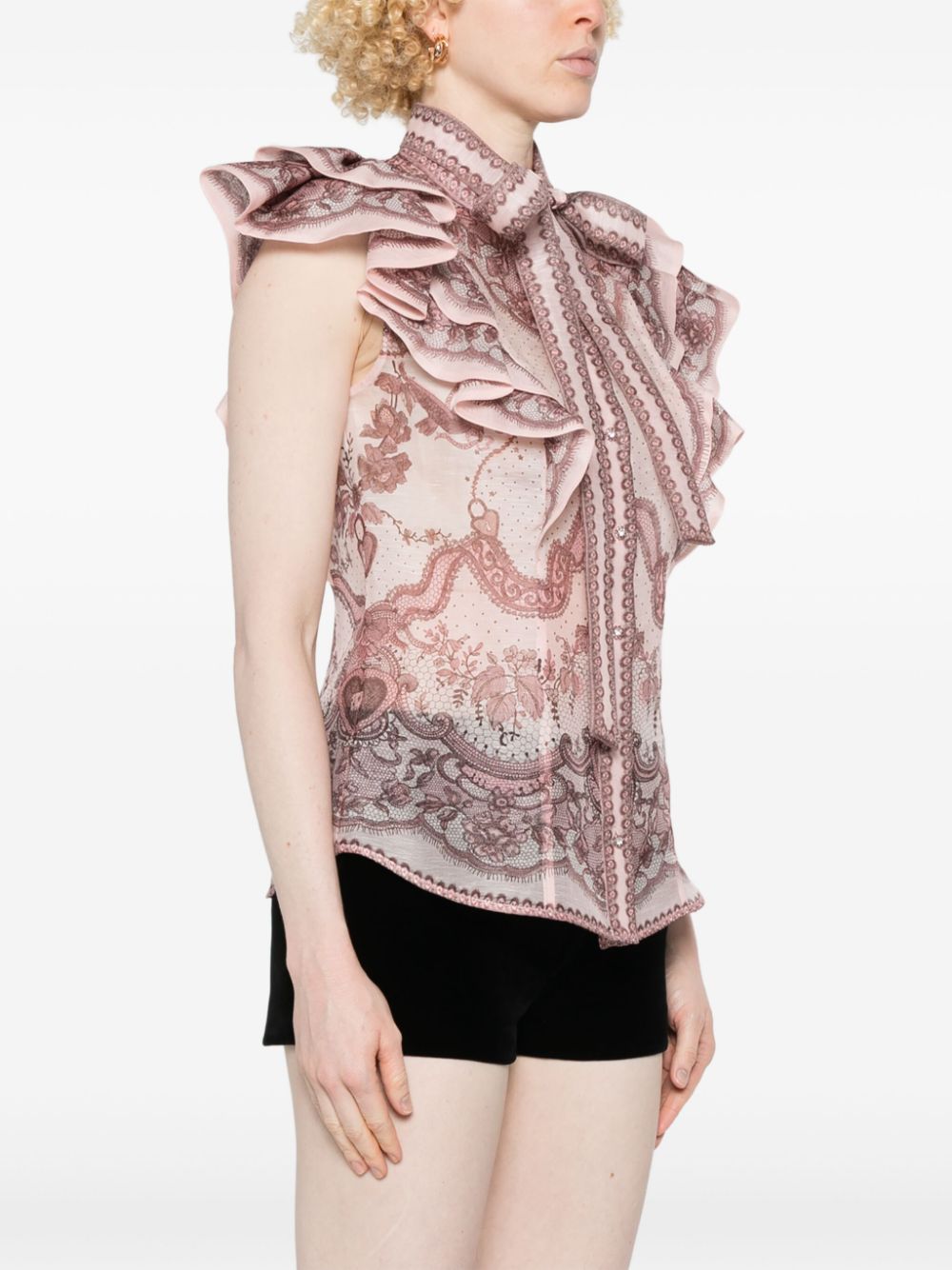 ZIMMERMANN FRILLED BLOUSE