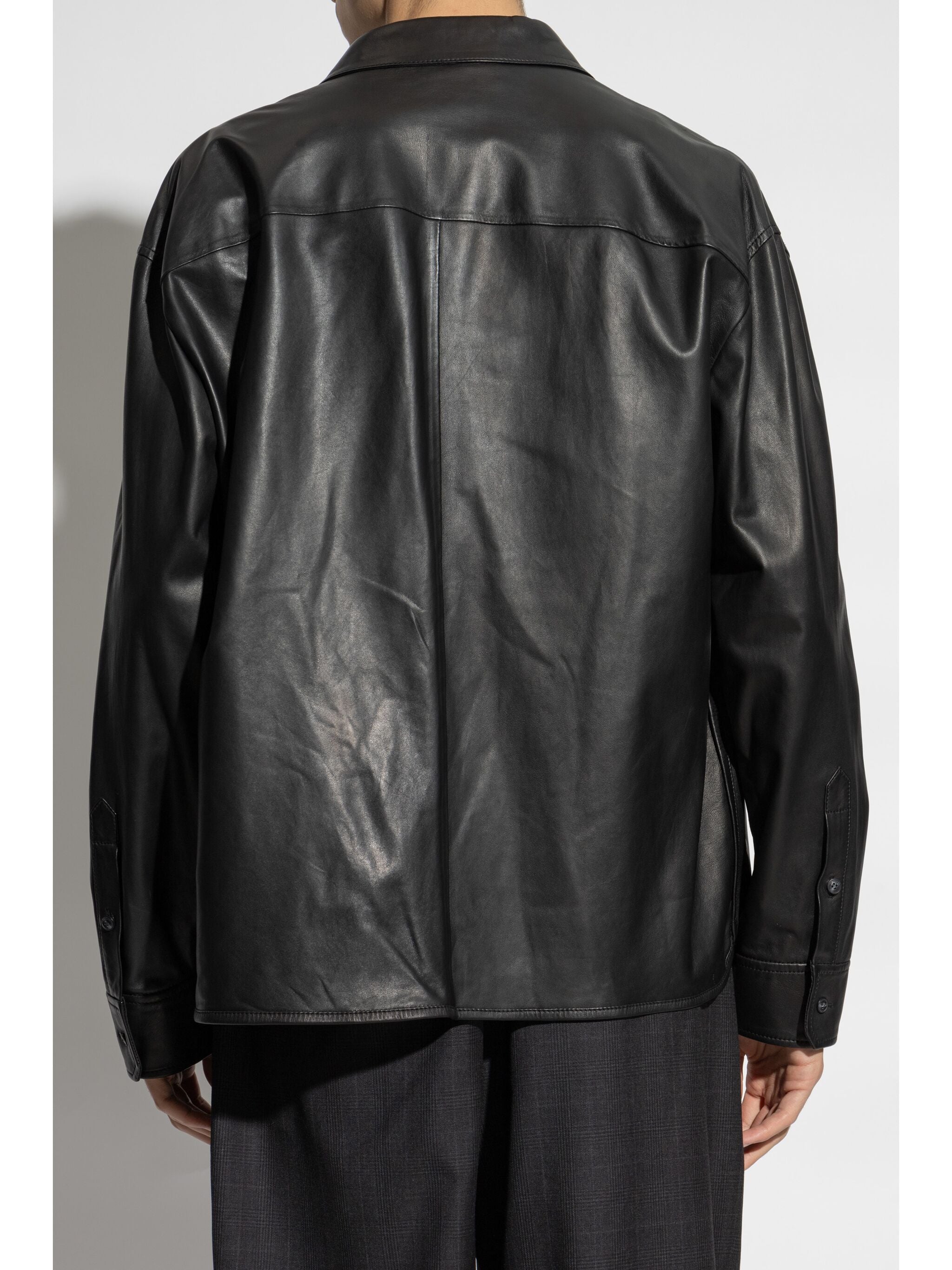 EMPORIO ARMANI LEATHER SHIRT