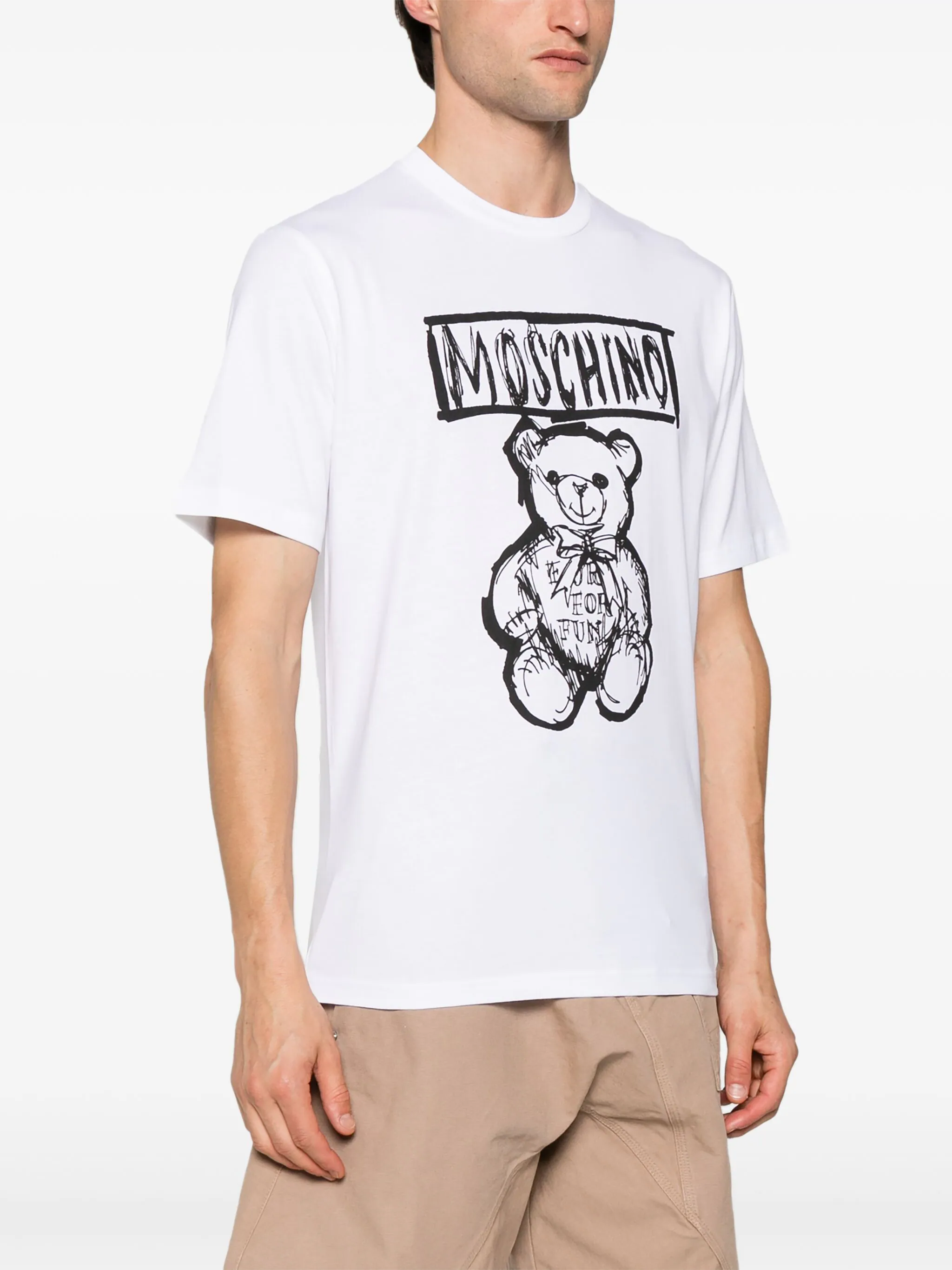 MOSCHINO TEDDY BEAR-PRINT COTTON T-SHIRT