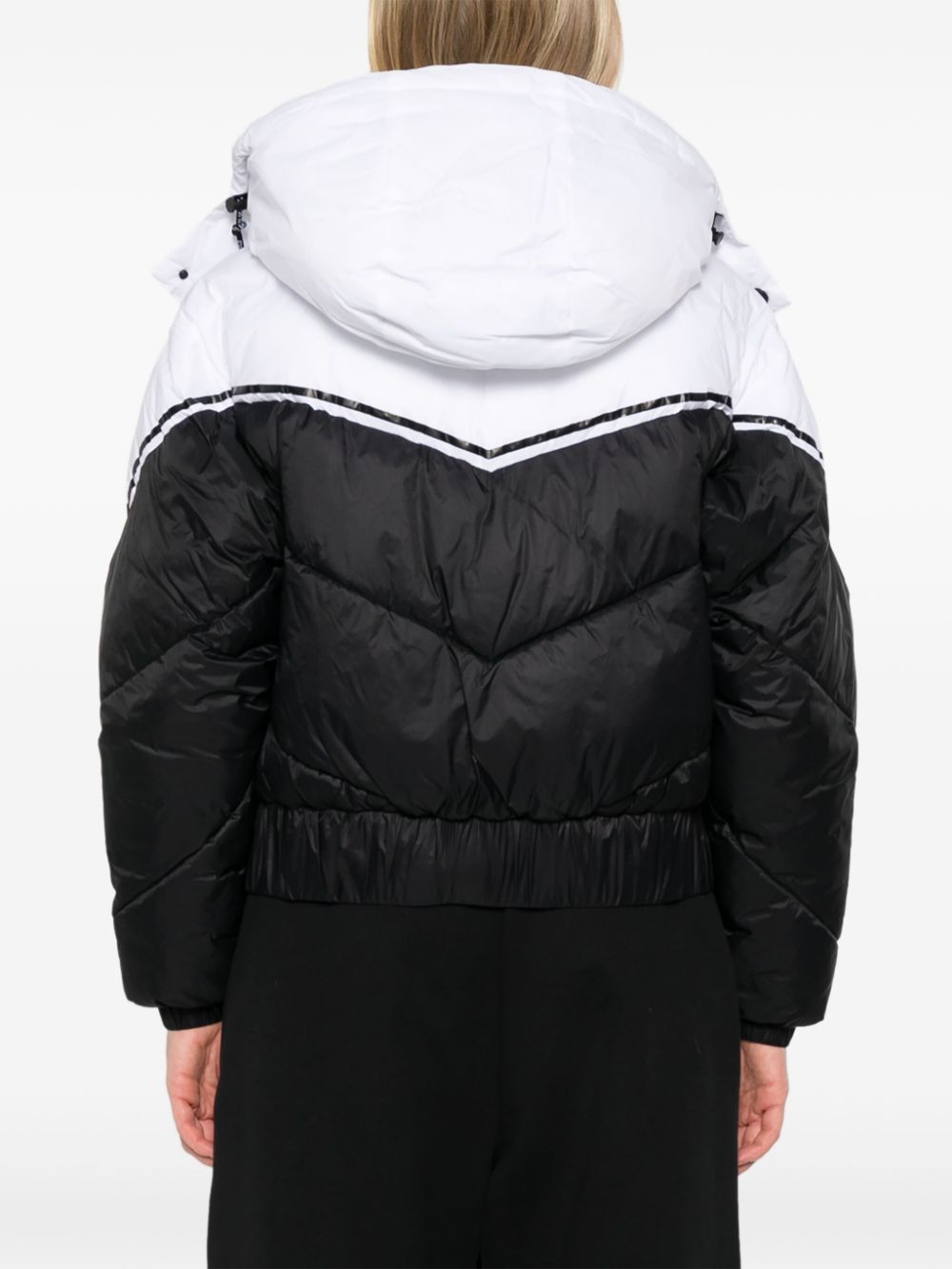 KARL LAGERFELD COLOUR BLOCK DESIGN DOWN JACKET