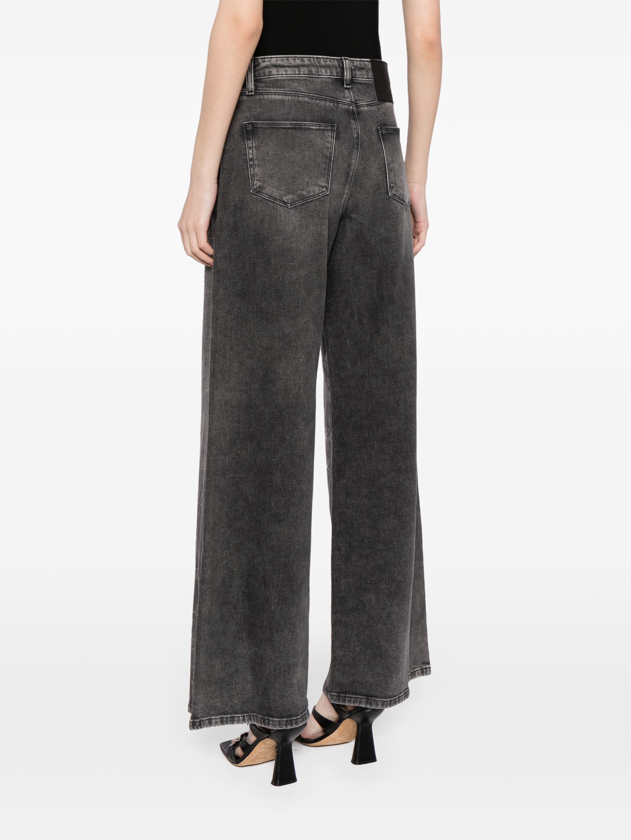 KARL LAGERFELD WIDE-LEG SPARKLE JEANS