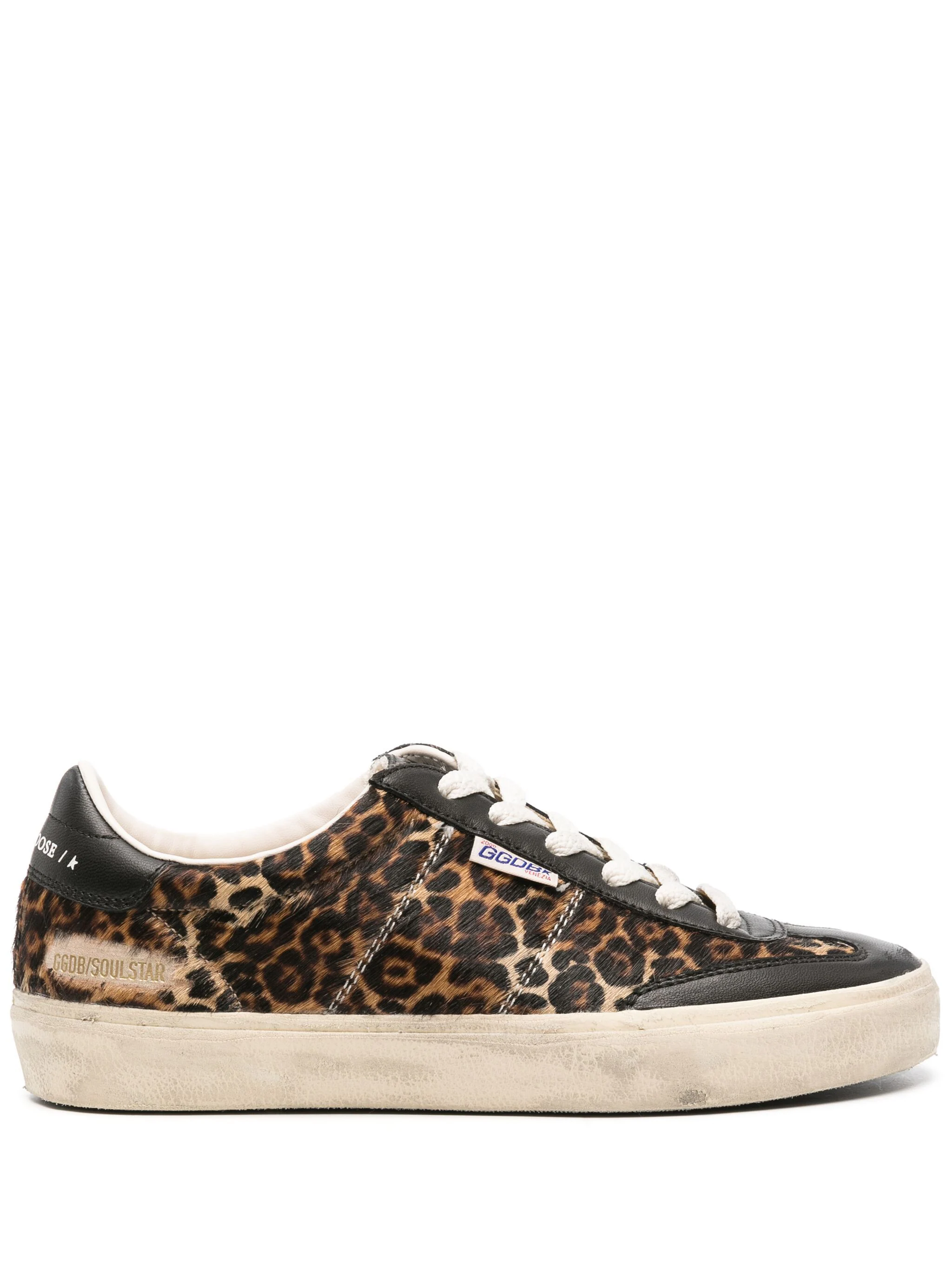 GOLDEN GOOSE SOUL STAR CHEETAH-PATTERN SNEAKERS