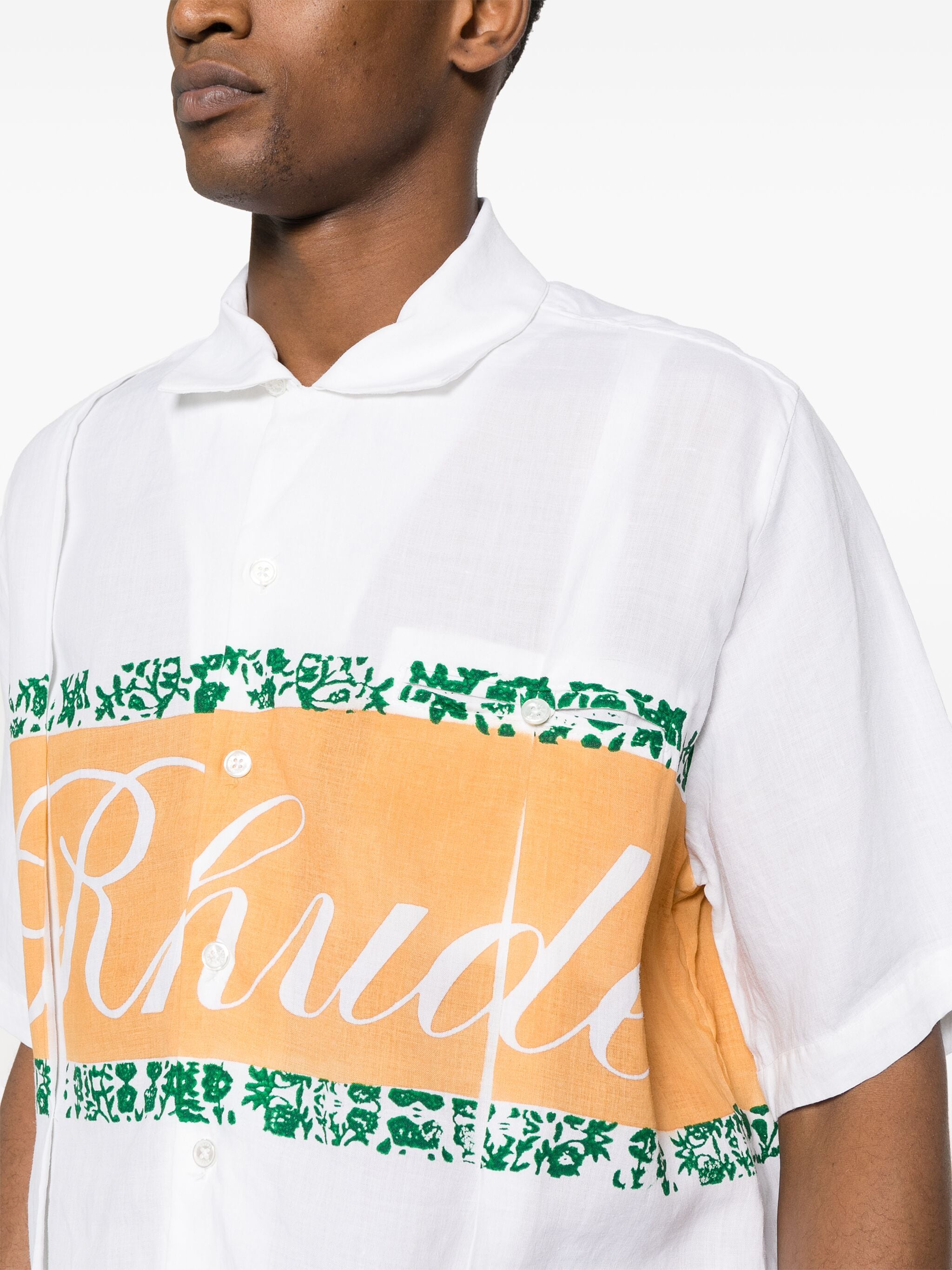 RHUDE LOGO-PRINT SHIRT