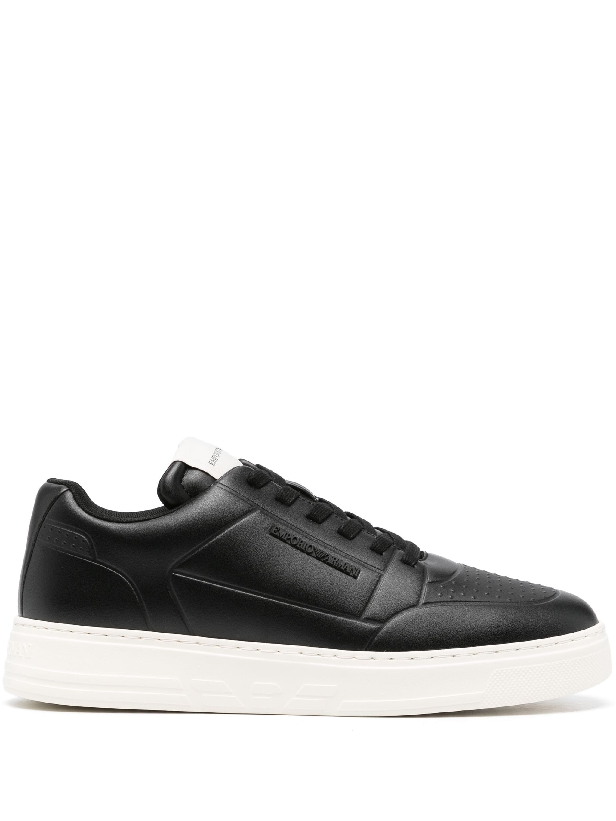 EMPORIO ARMANI EMBOSSED-LOGO SNEAKERS