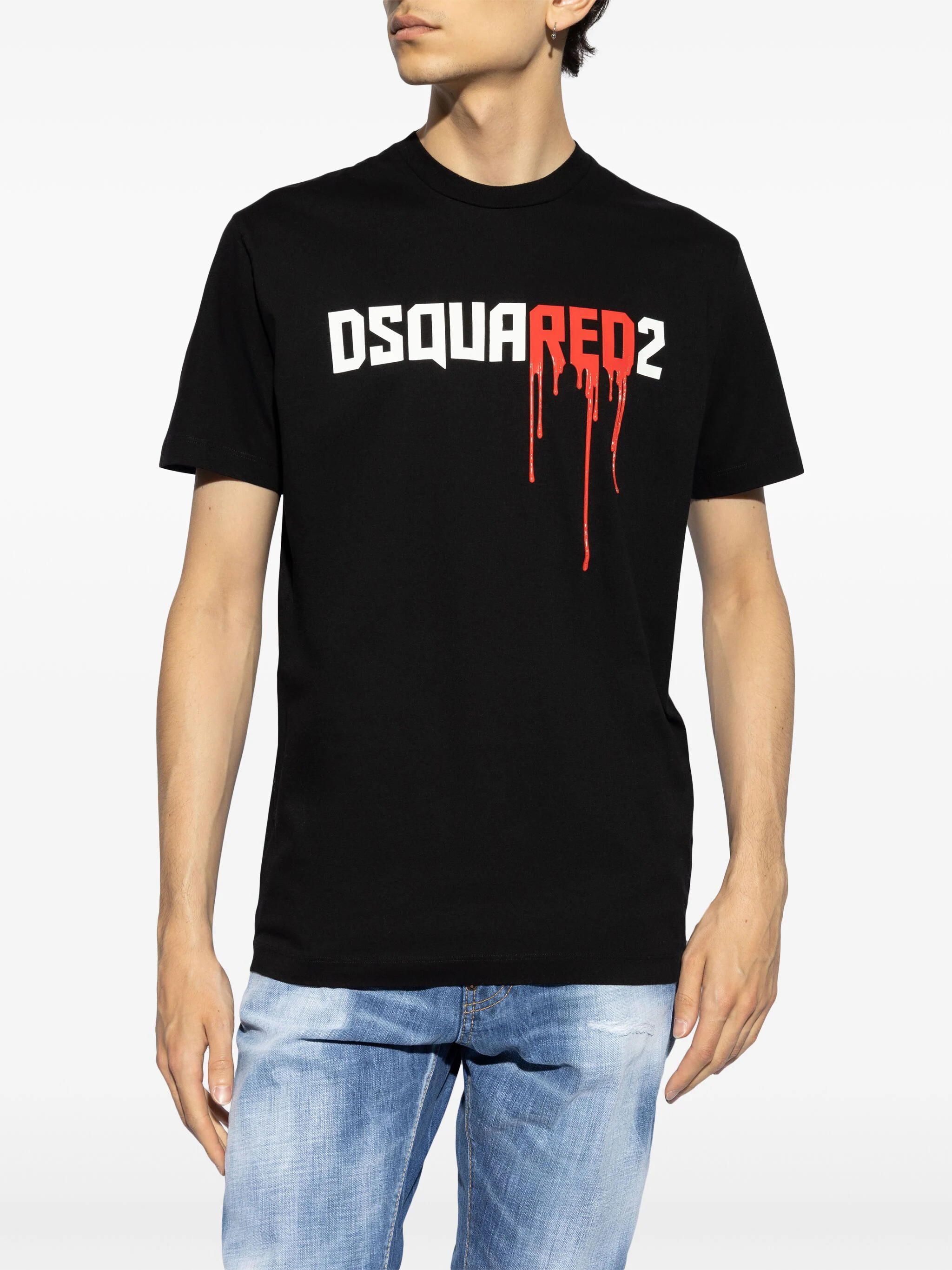 DSQUARED2 LOGO-PRINT COTTON T-SHIRT