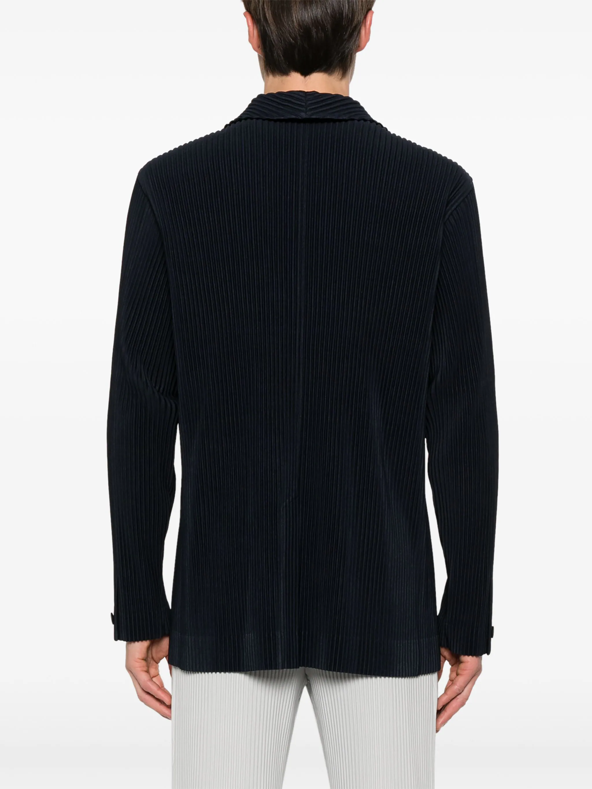 HOMME PLISSÉ ISSEY MIYAKE PLEATED BUTTON-DOWN BLAZER