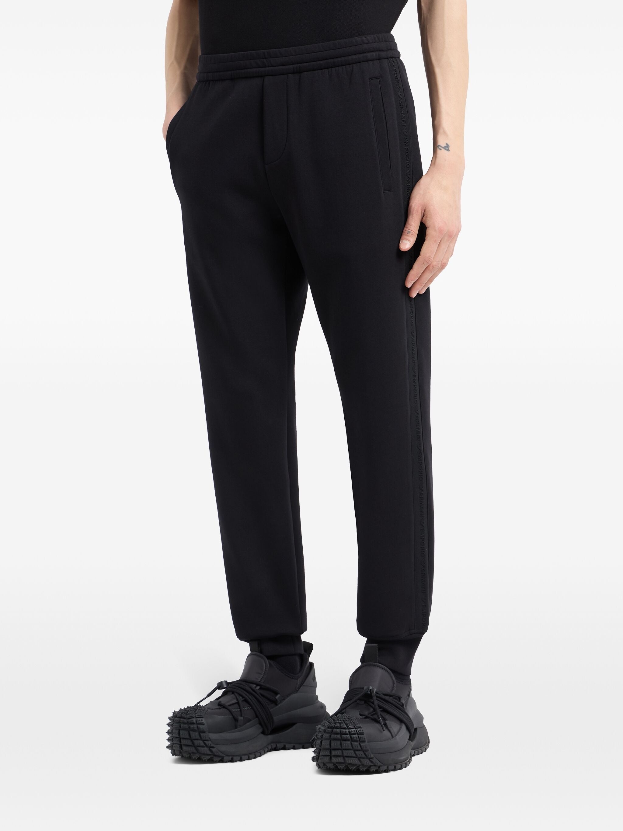 EMPORIO ARMANI TAPERED TRACK PANTS