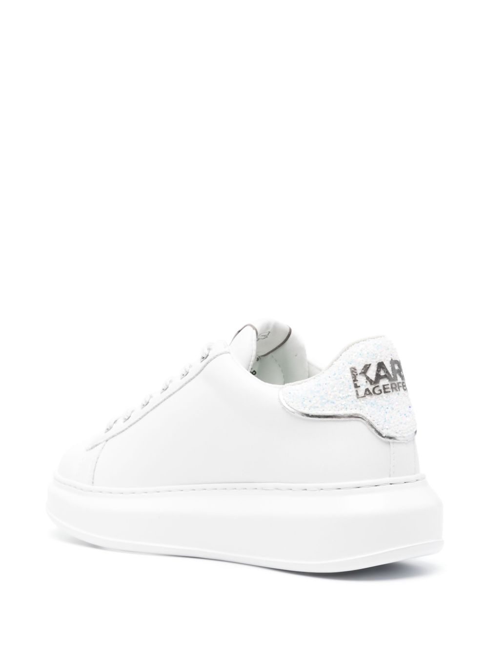 KARL LAGERFELD KAPRI LEATHER PLATFORM SNEAKERS