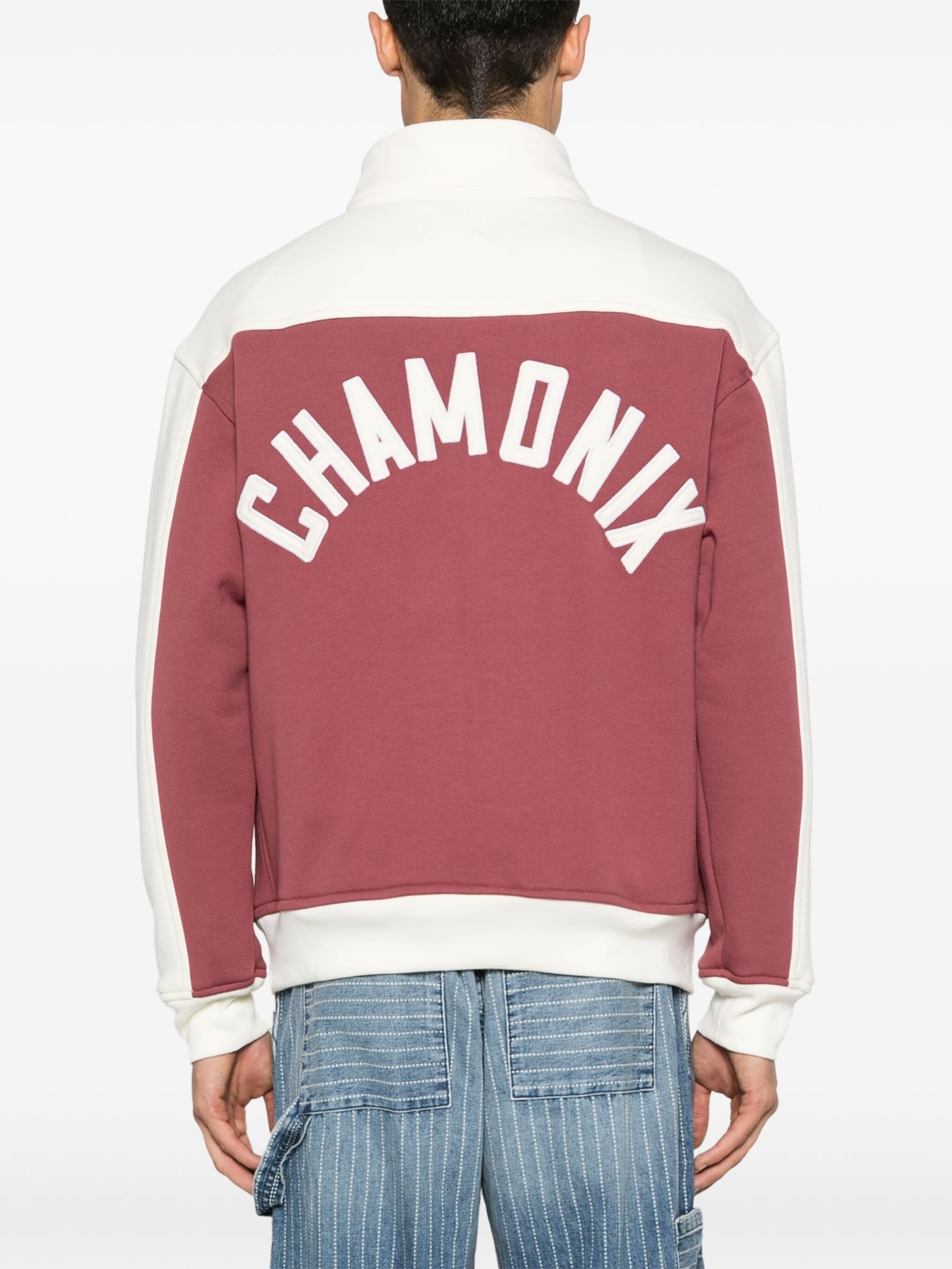 RHUDE CONTRAST HALF-ZIP SWEATSHIRT