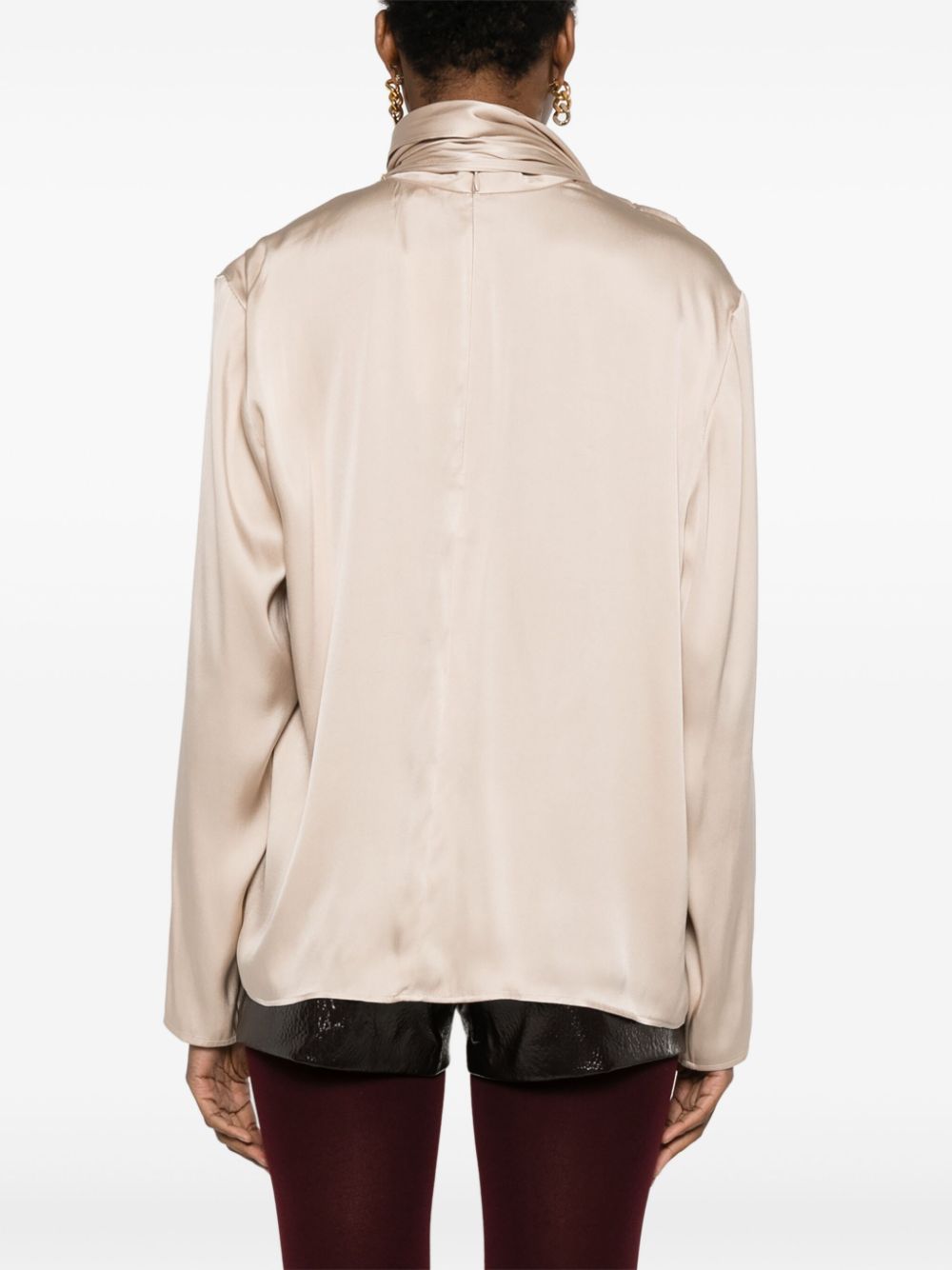 MAGDA BUTRYM CAPE-EFFECT SILK BLOUSE