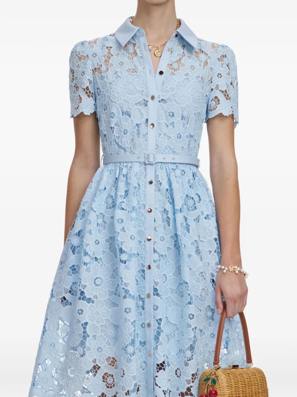 VESTIDO SELF-PORTRAIT BELTED MIDI