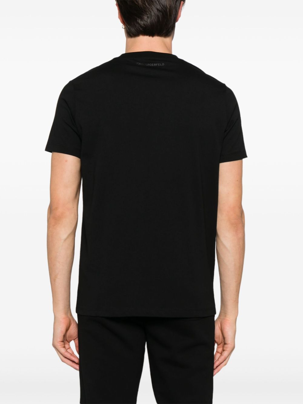 KARL LAGERFELD LOGO-EMBOSSED T-SHIRT