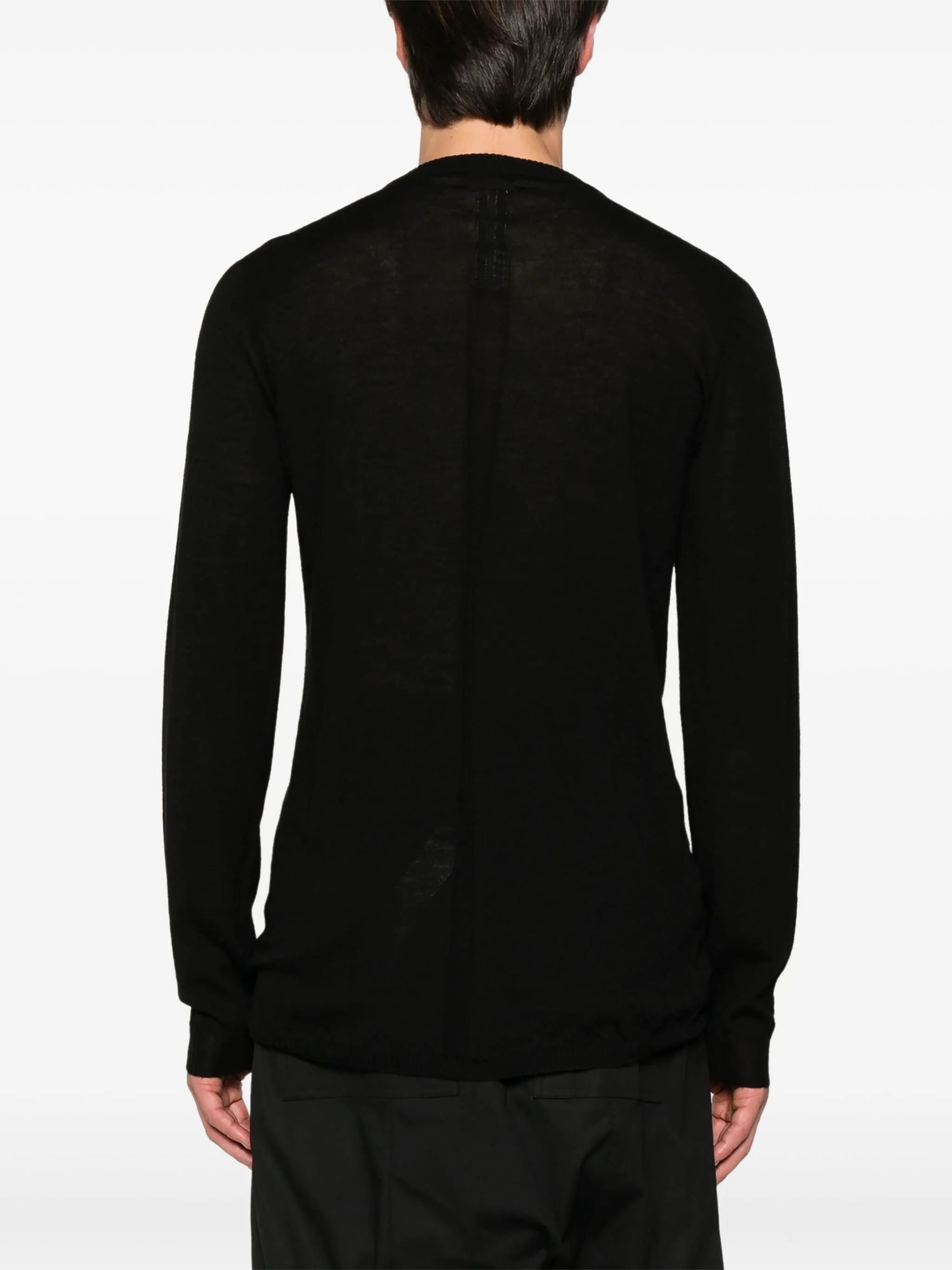 RICK OWENS BIKER LEVEL VIRGIN-WOOL JUMPER