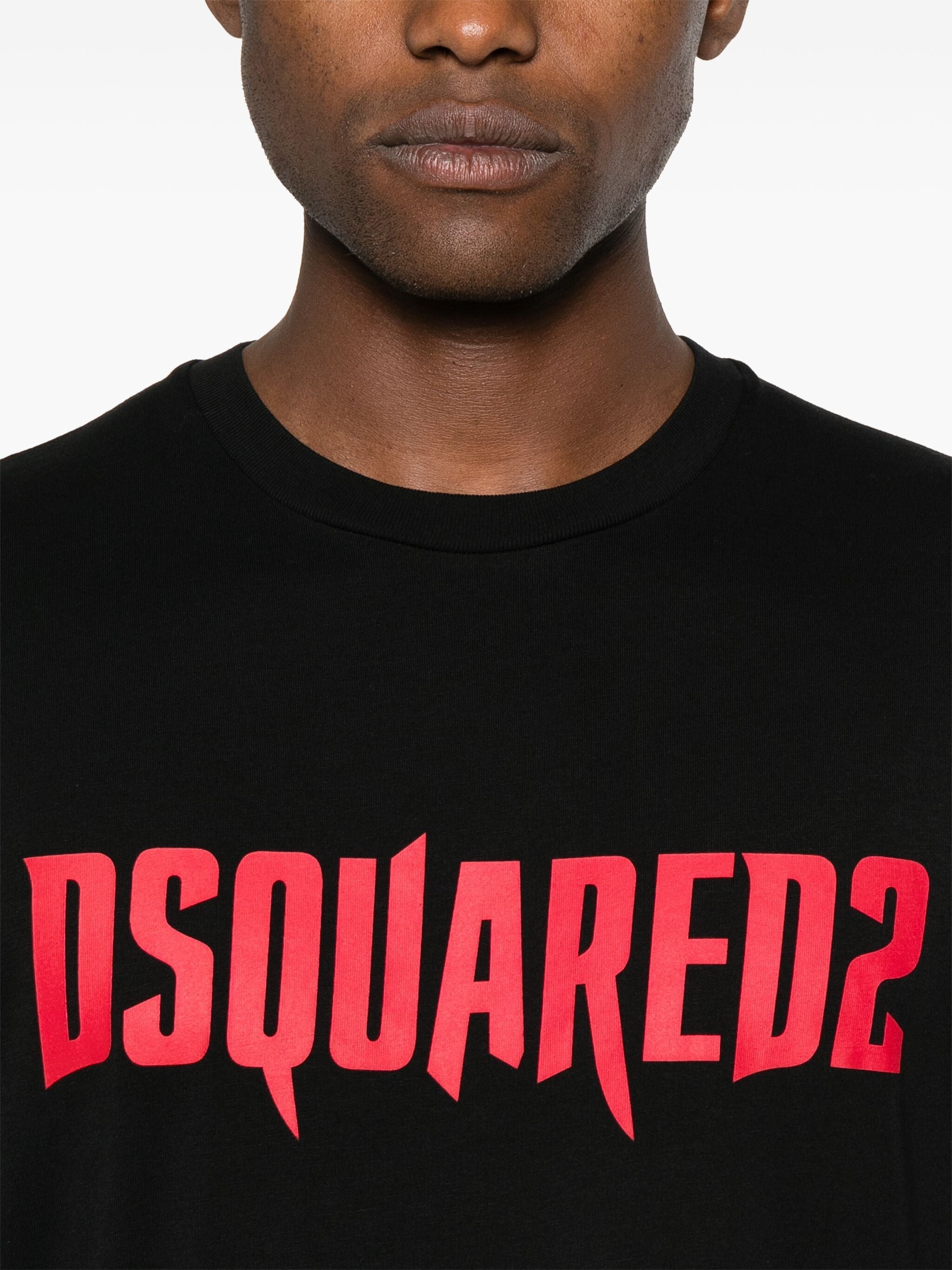 DSQUARED2 LOGO-PRINT COTTON T-SHIRT