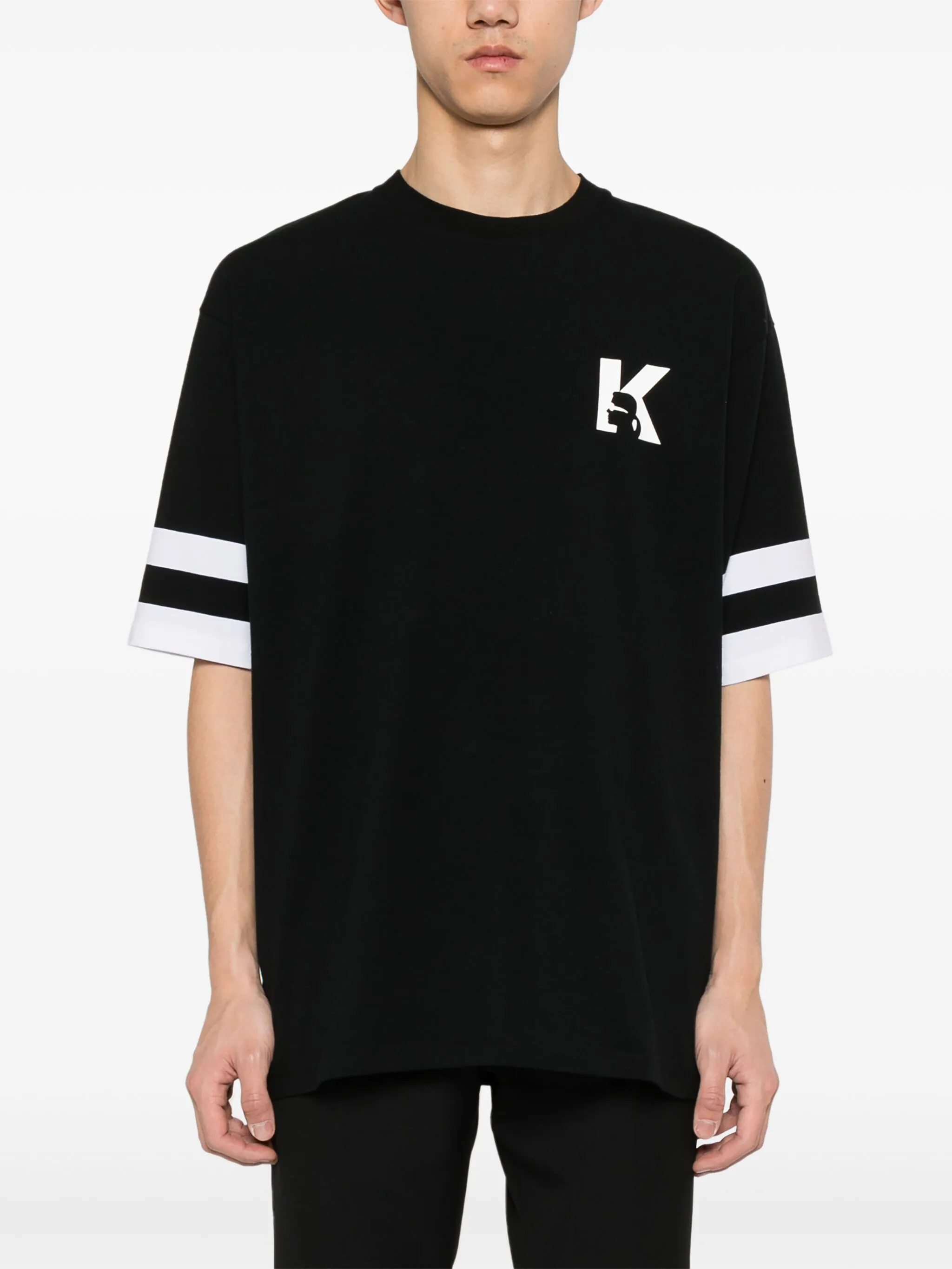 KARL LAGERFELD LOGO-PRINT T-SHIRT