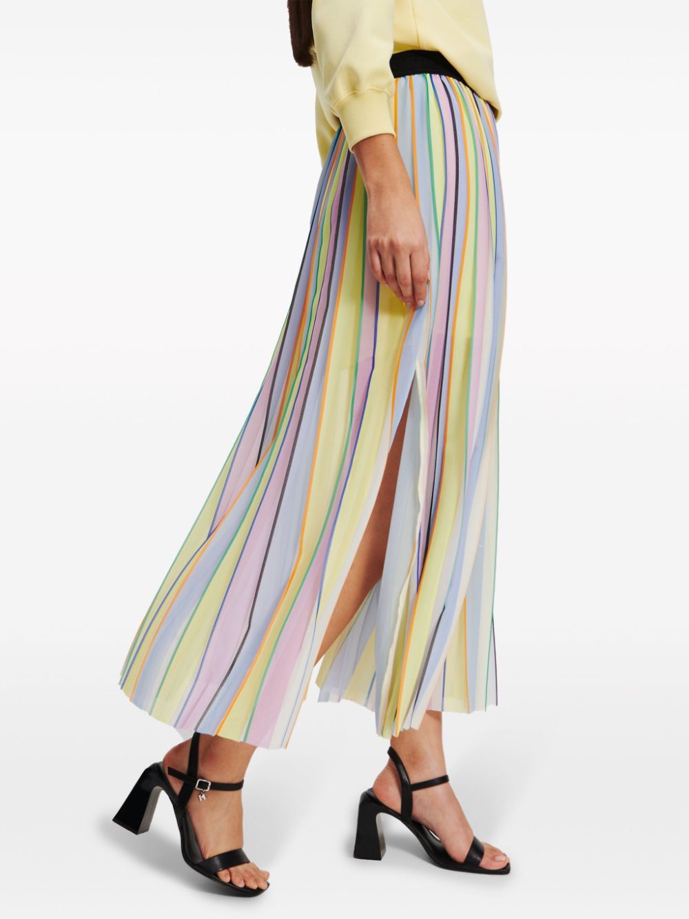 KARL LAGERFELD LONG STRIPED SKIRT