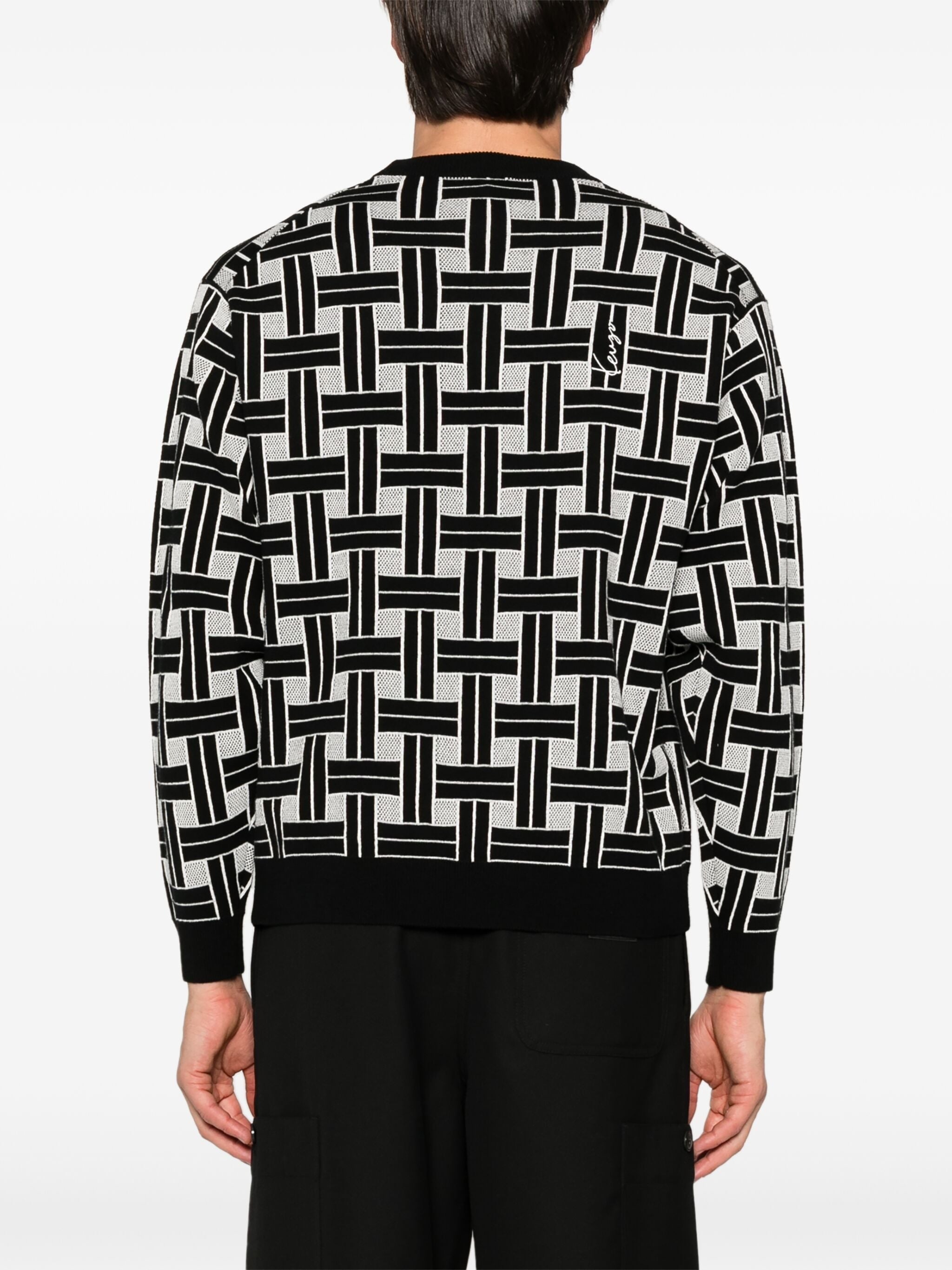 KENZO PATTERNED-JACQUARD JUMPER