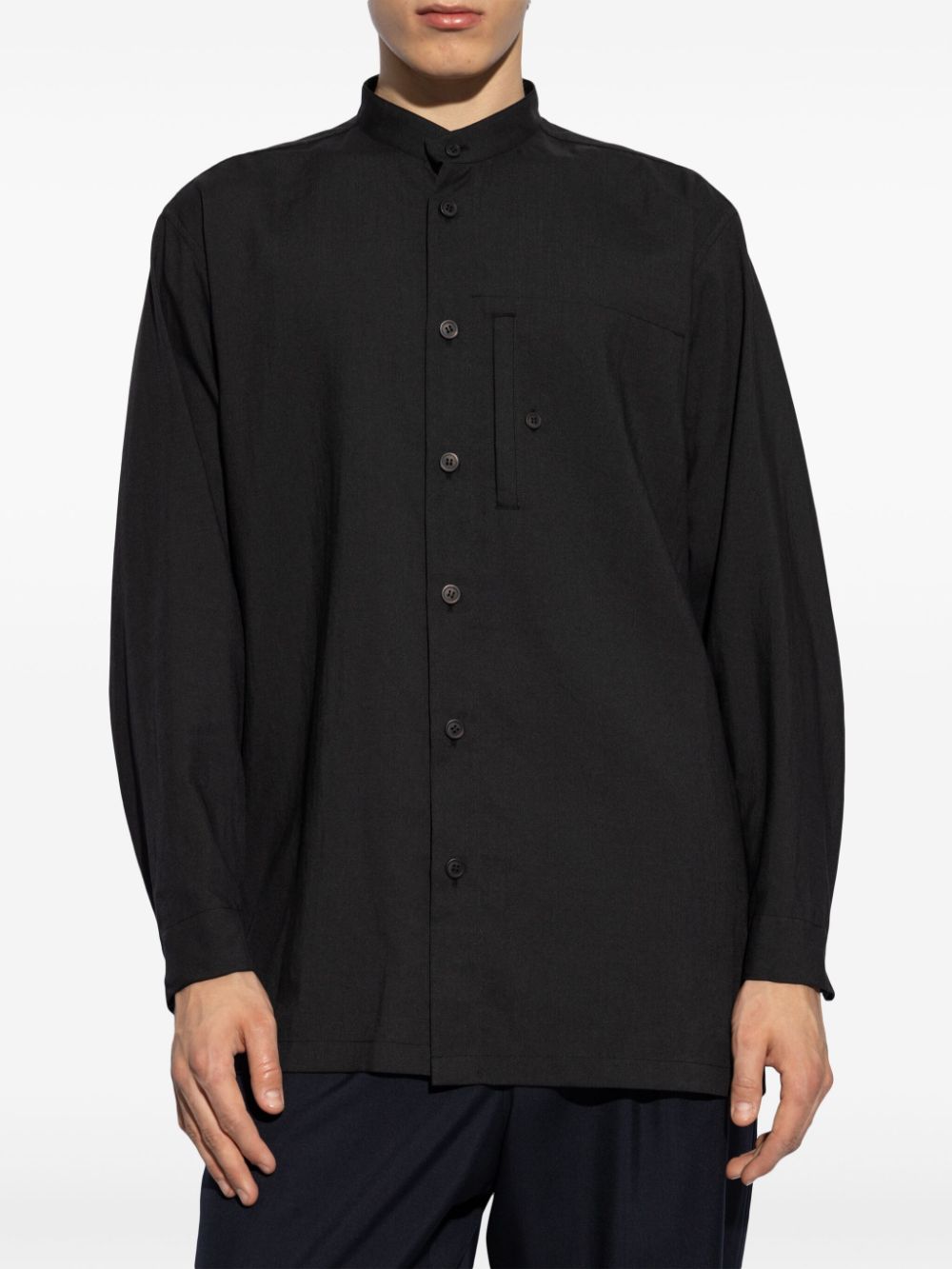 HOMME PLISSE ISSEY MIYAKE PL RAMIE FOLDED-YOKE SHIRT