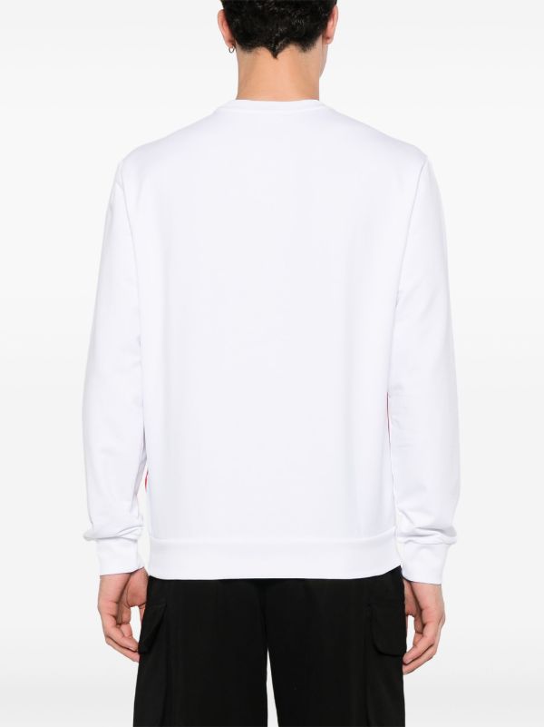 EA7 EMPORIO ARMANI OGO-PRINT COTTON SWEATSHIRT