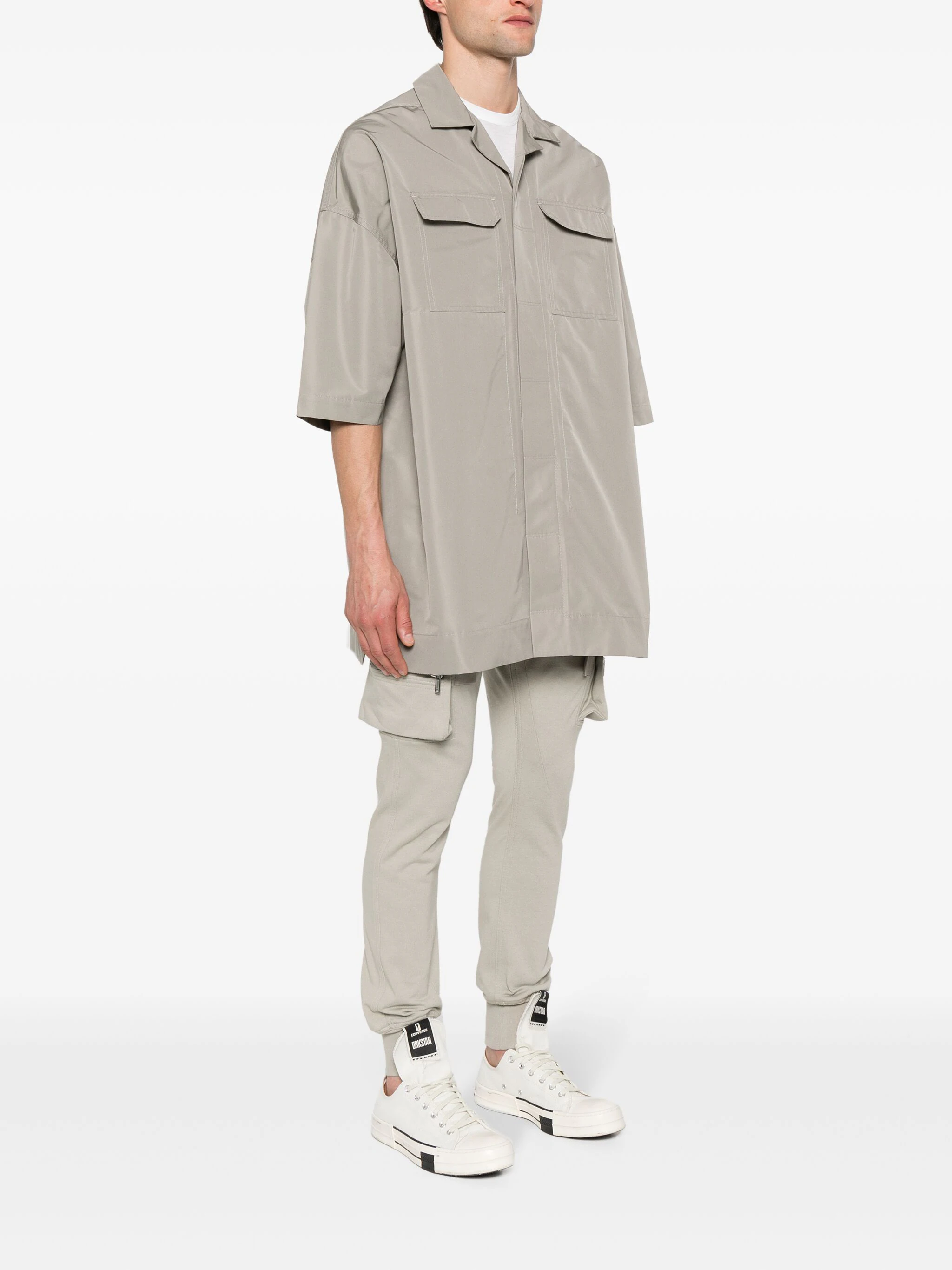 RICK OWENS STRAP-DETAIL SHIRT