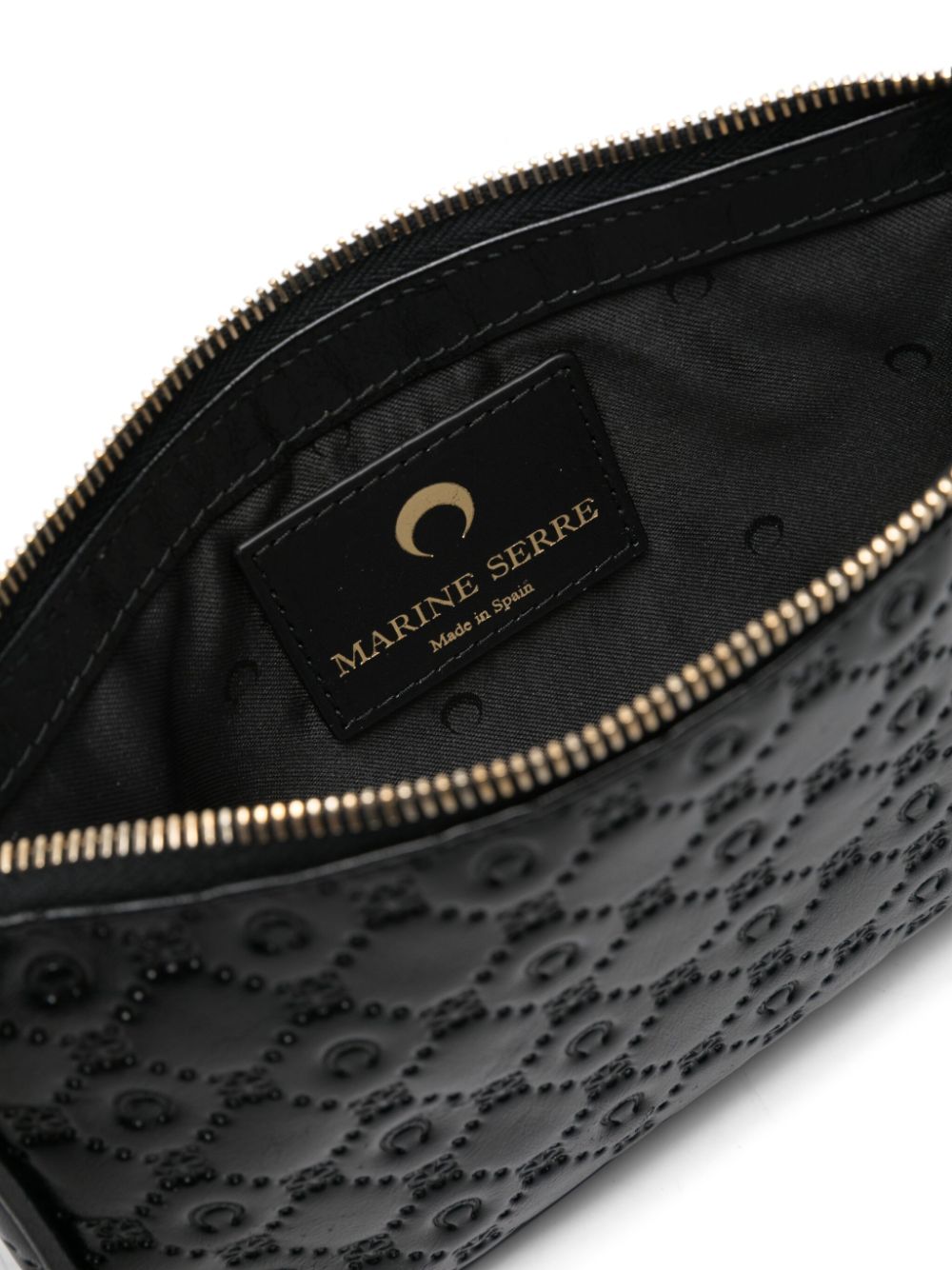 MARINE SERRE MOONOGRAM-EMBOSSED SHOULDER BAG