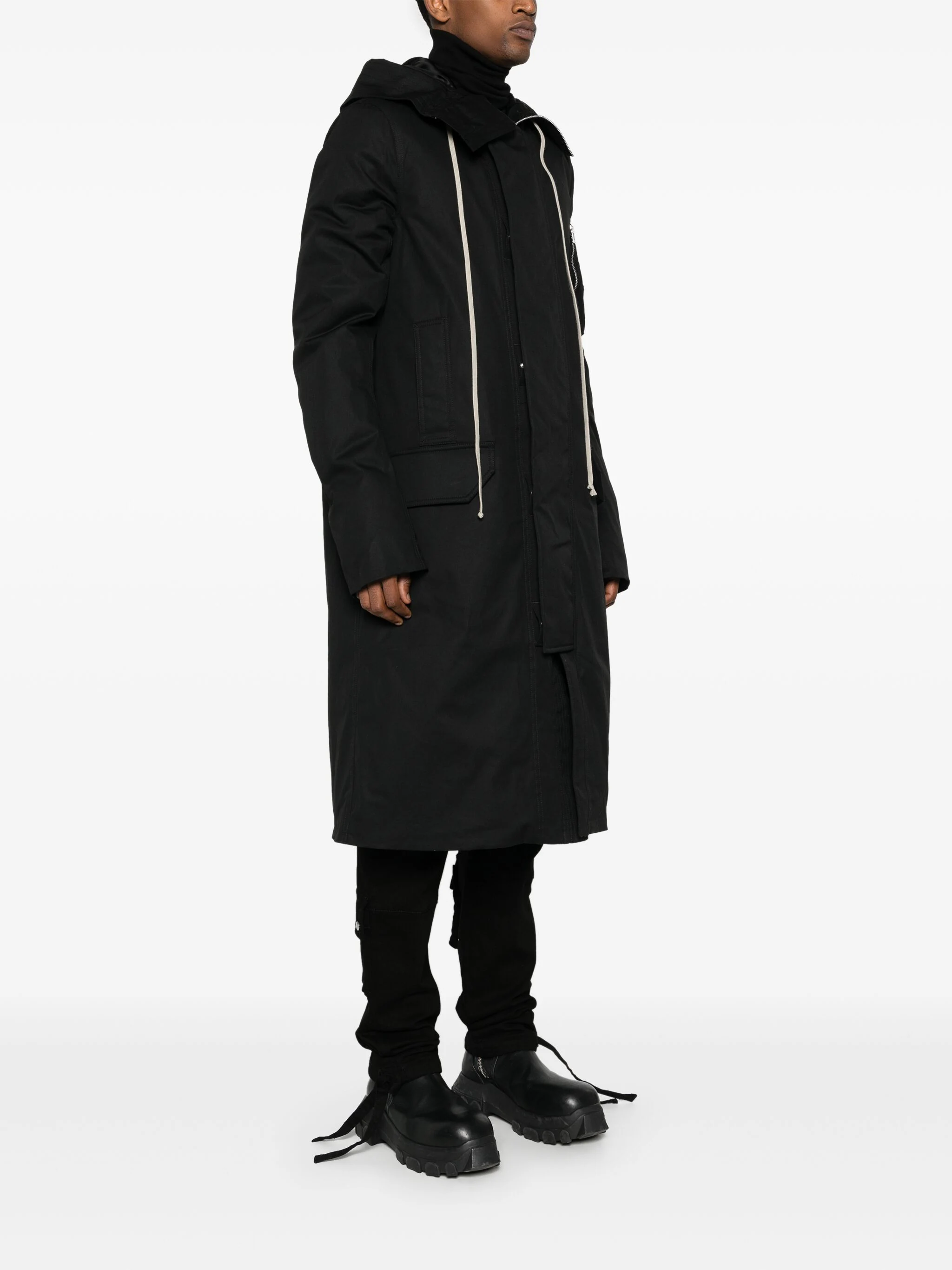 RICK OWENS HOODED PADDED COAT