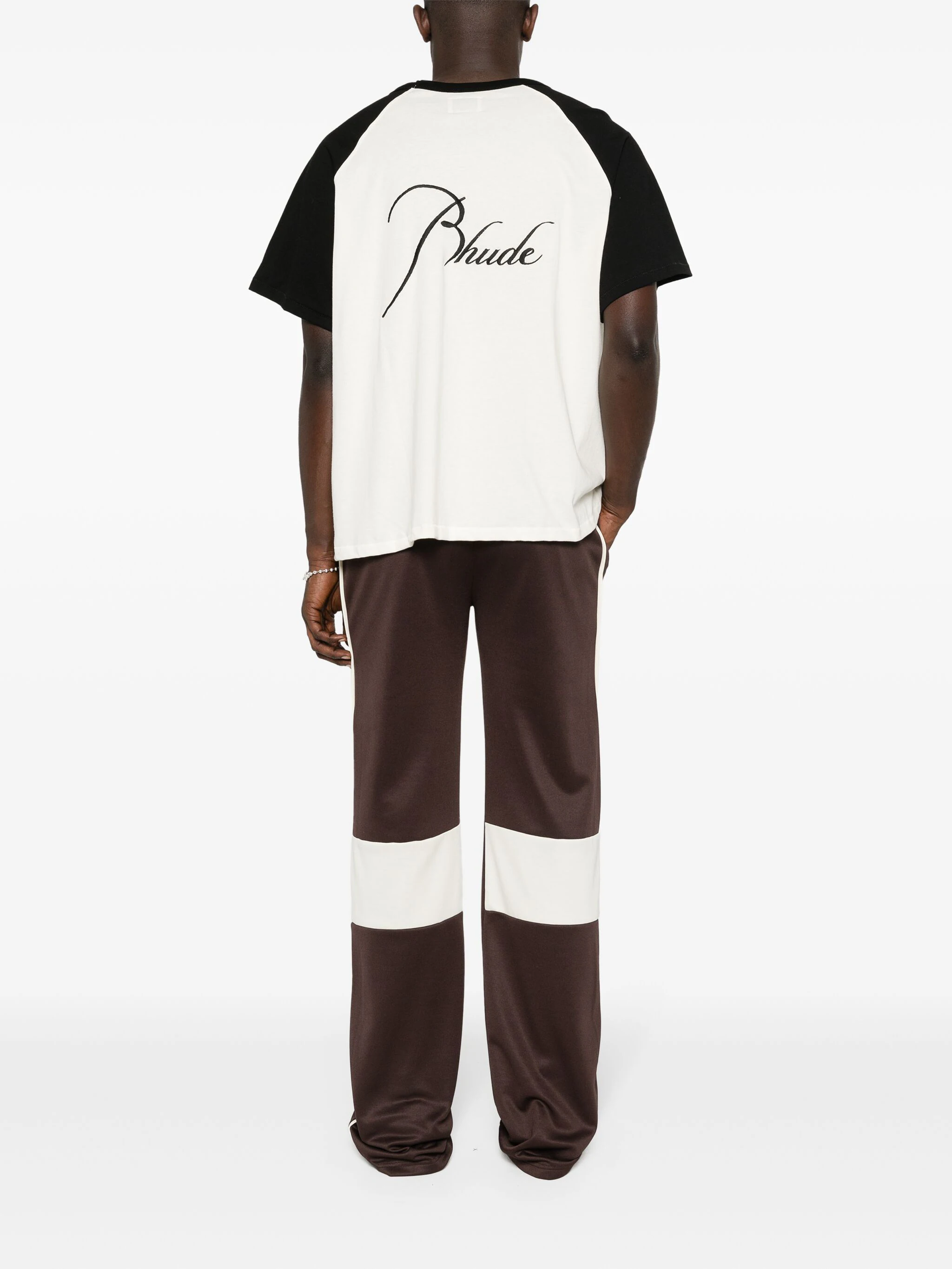 RHUDE EMBROIDERED LOGO T-SHIRT