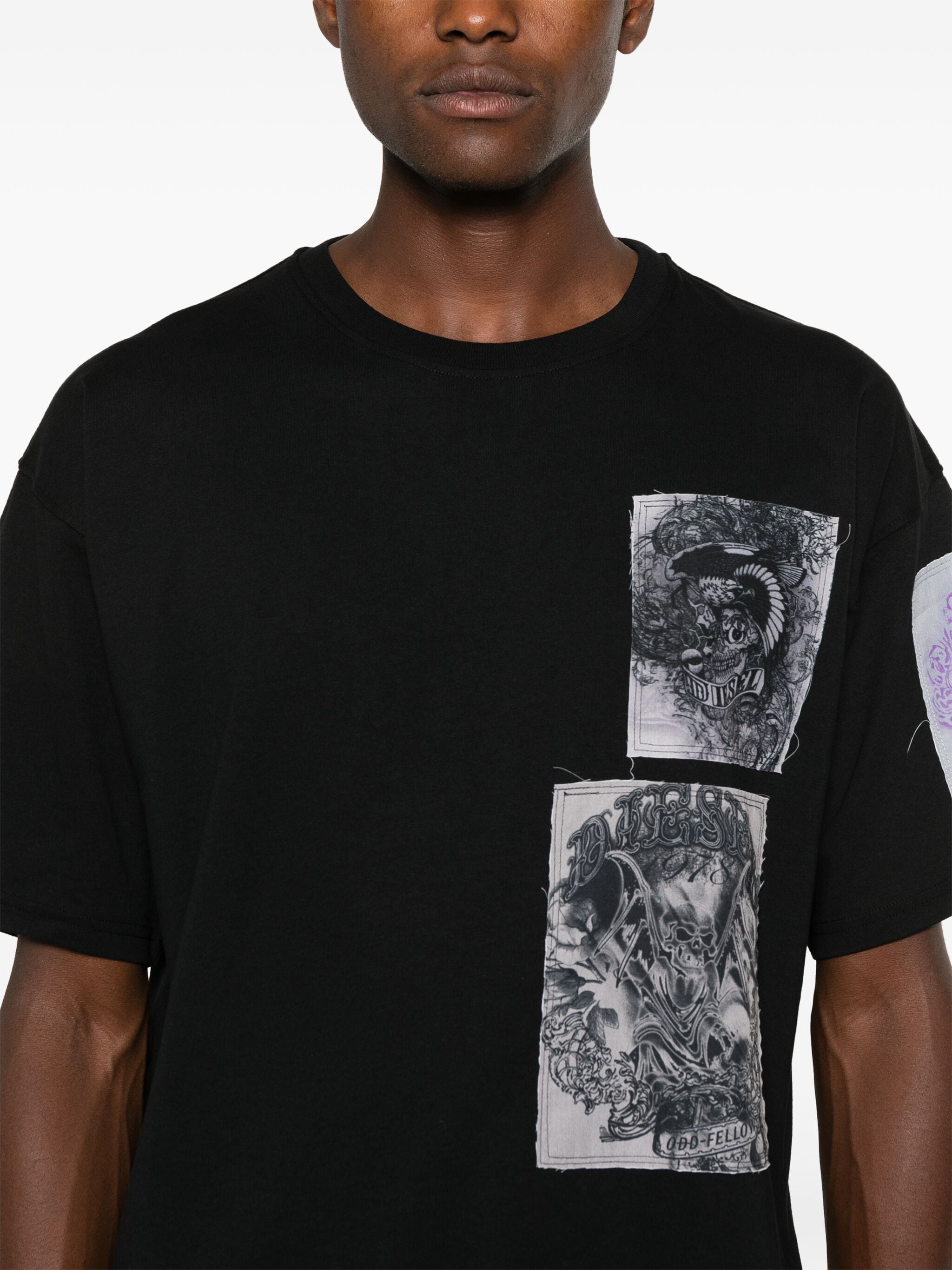 DIESEL T-BOXT-SLITS-Q10 COTTON T-SHIRT