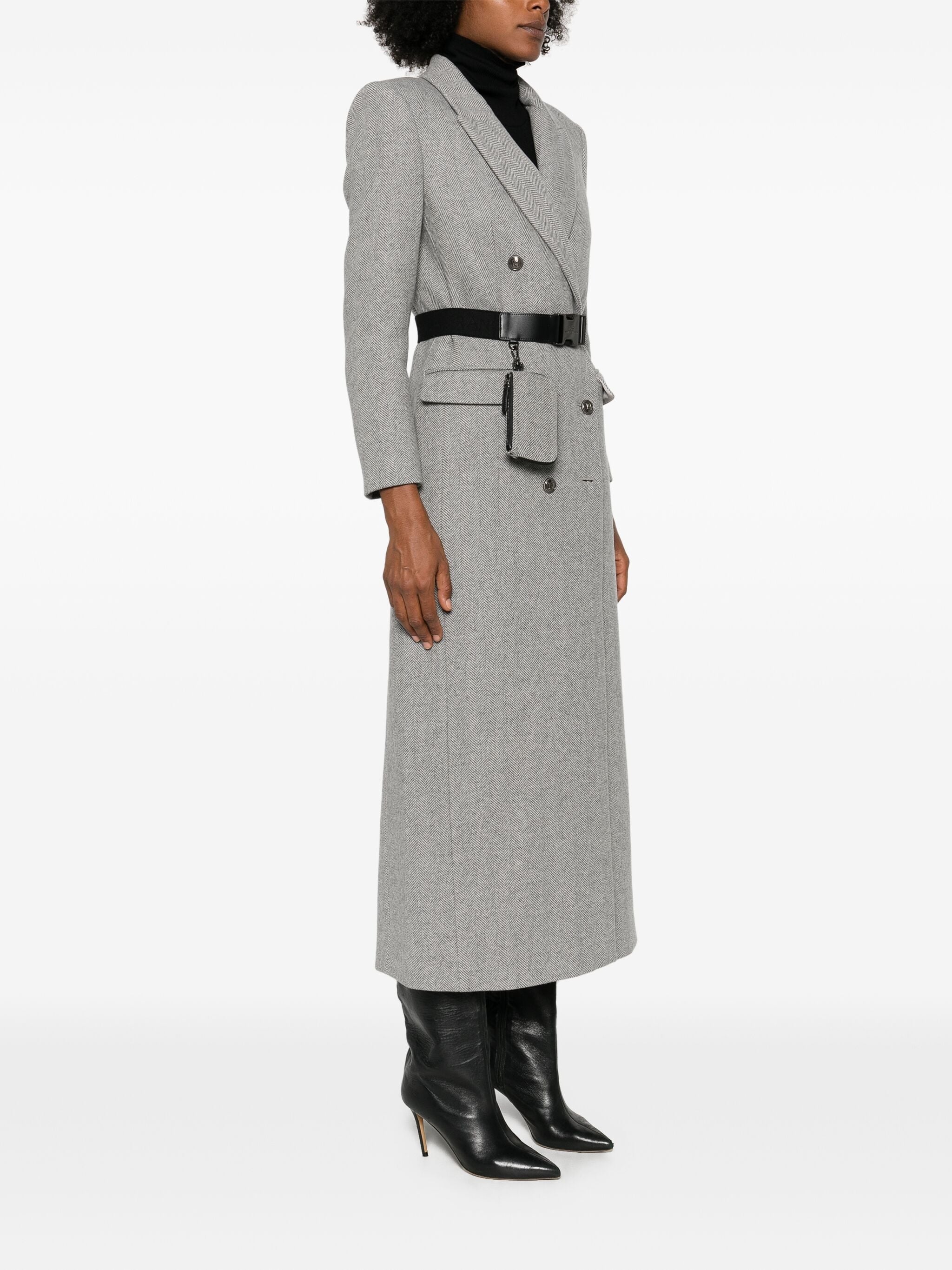 ELISABETTA FRANCHI DOUBLE-BREASTED COAT