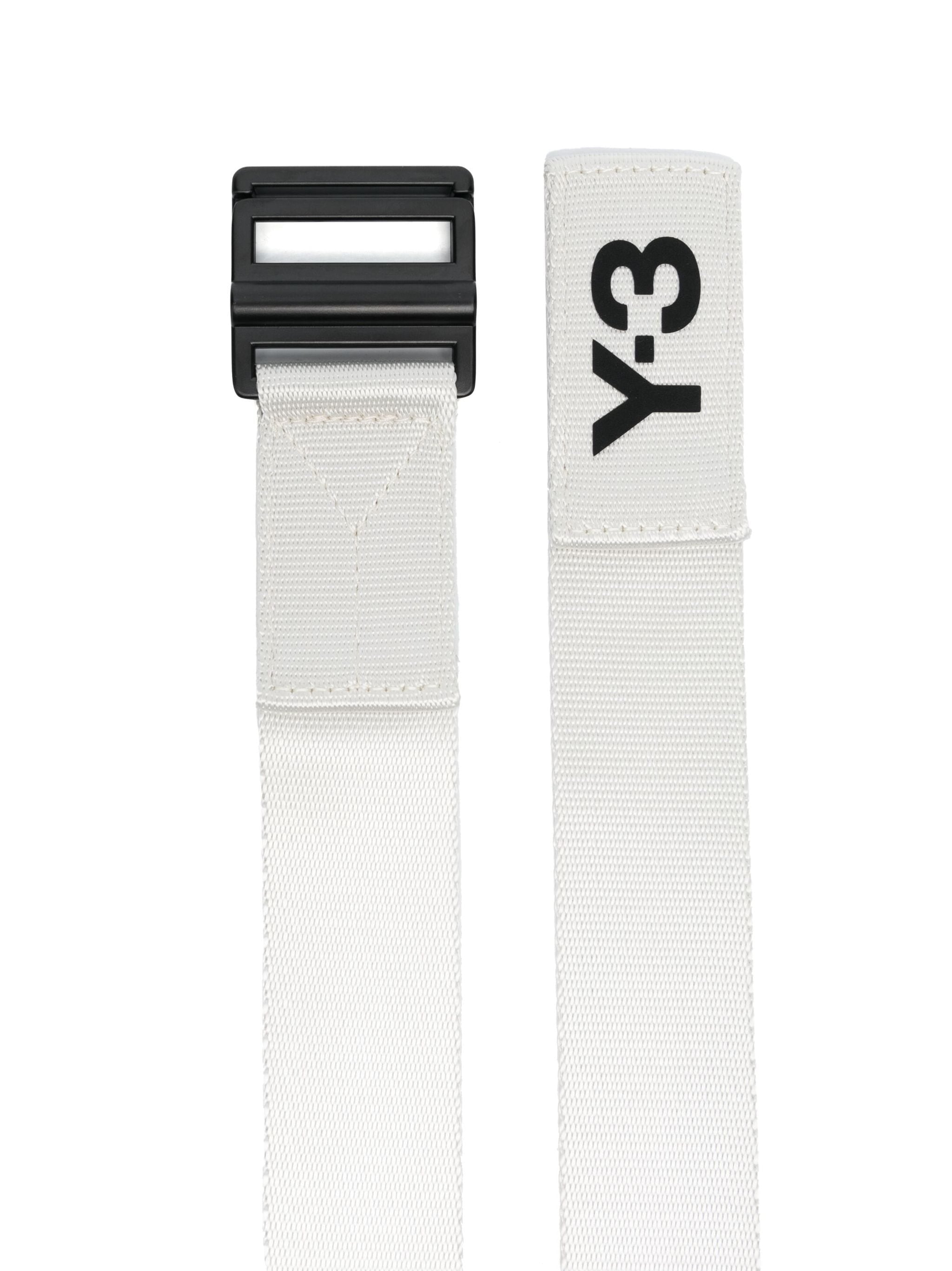 Y-3 LOGO-PRINT BUCKLE BELT