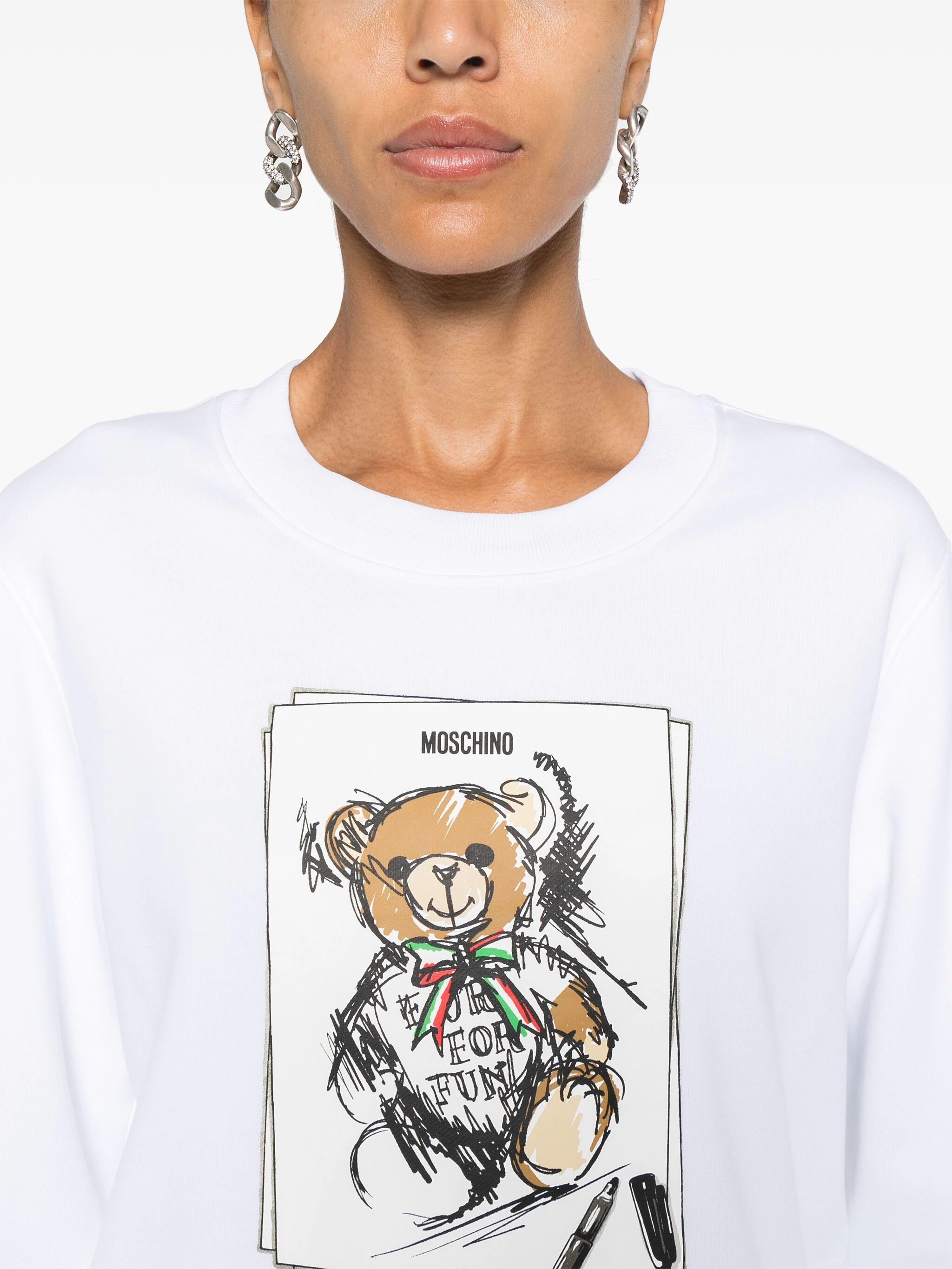 MOSCHINO TEDDY BEAR MOTIF SWEATSHIRT