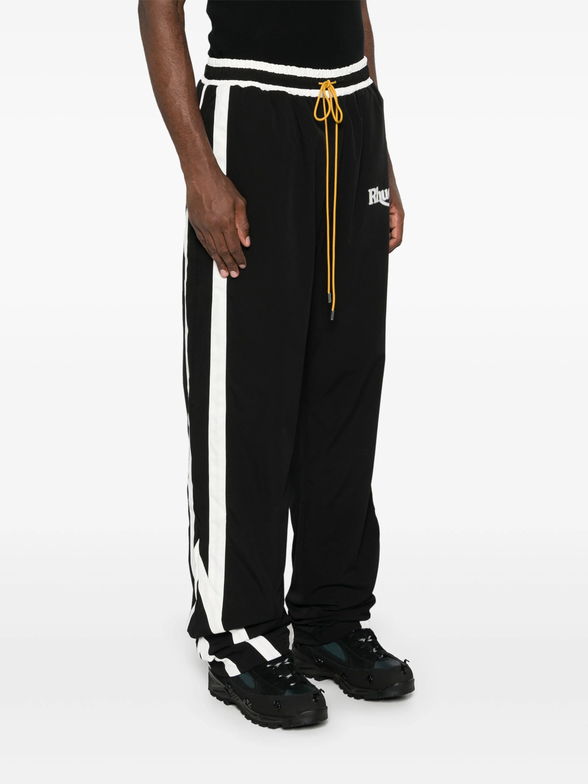 RHUDE LOGO-PRINT TRACK PANTS