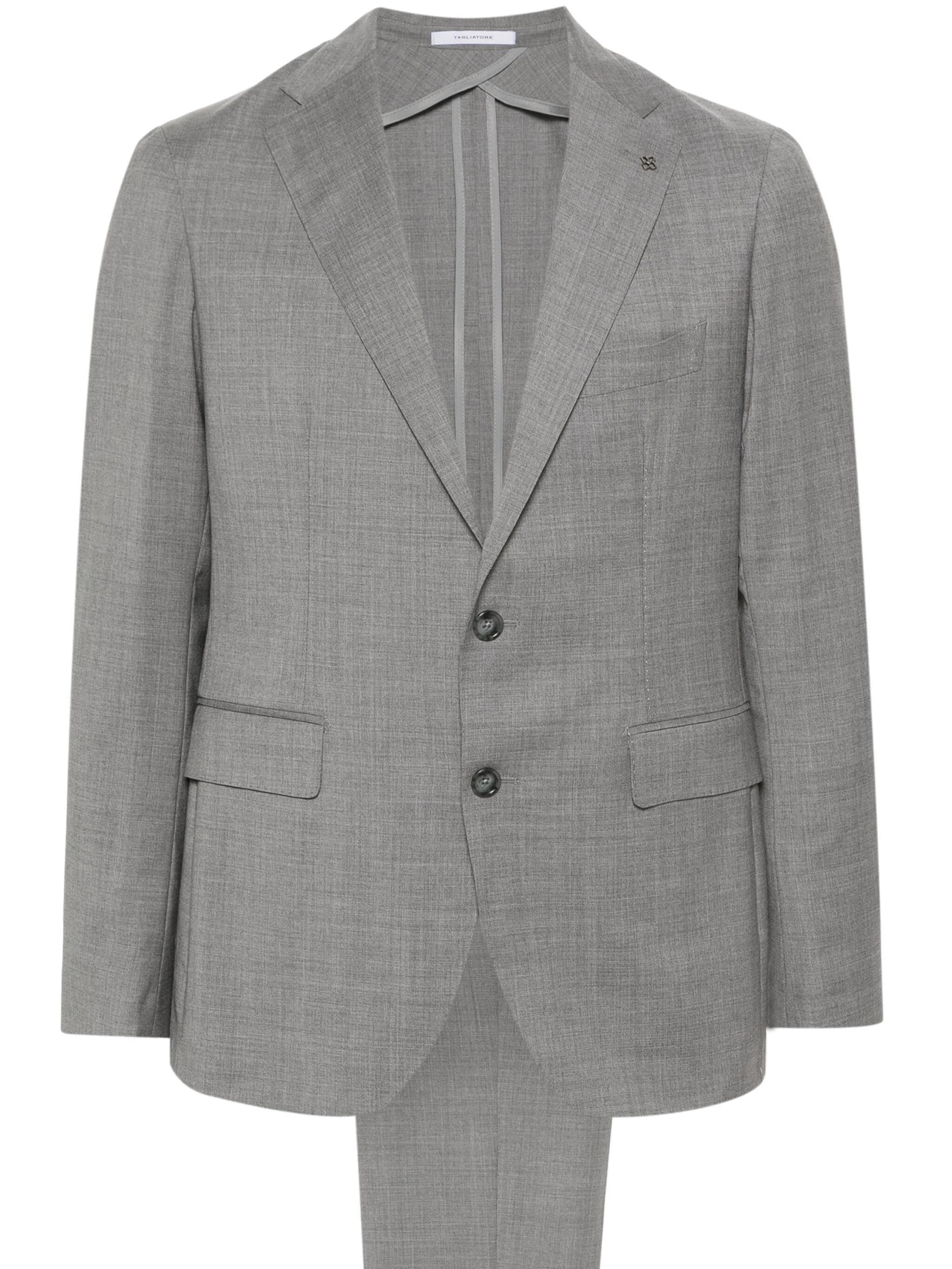 TAGLIATORE SINGLE-BREASTED VIRGIN WOOL BLAZER