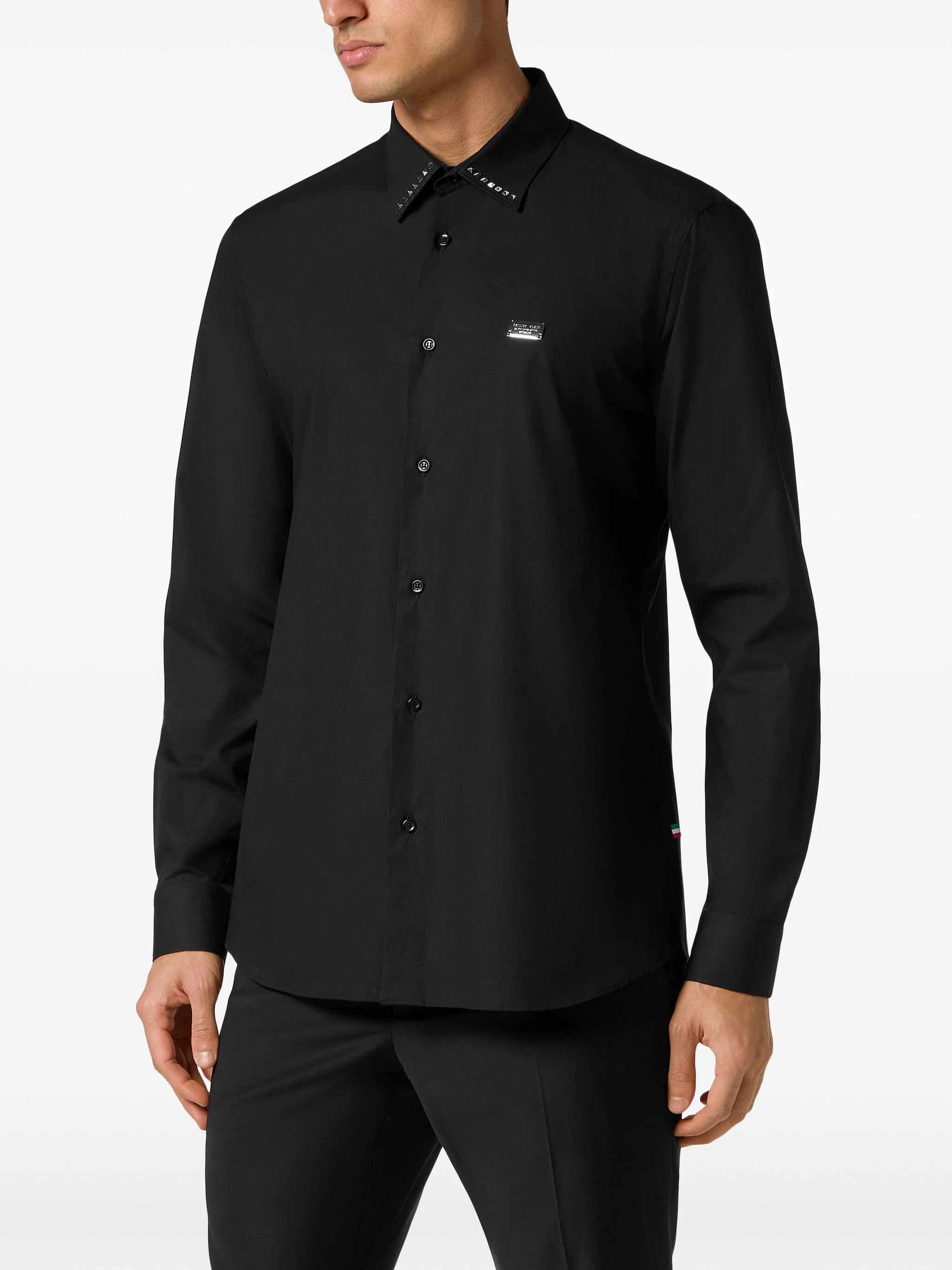 PHILIPP PLEIN STUD-DETAILING POPLIN SHIRT