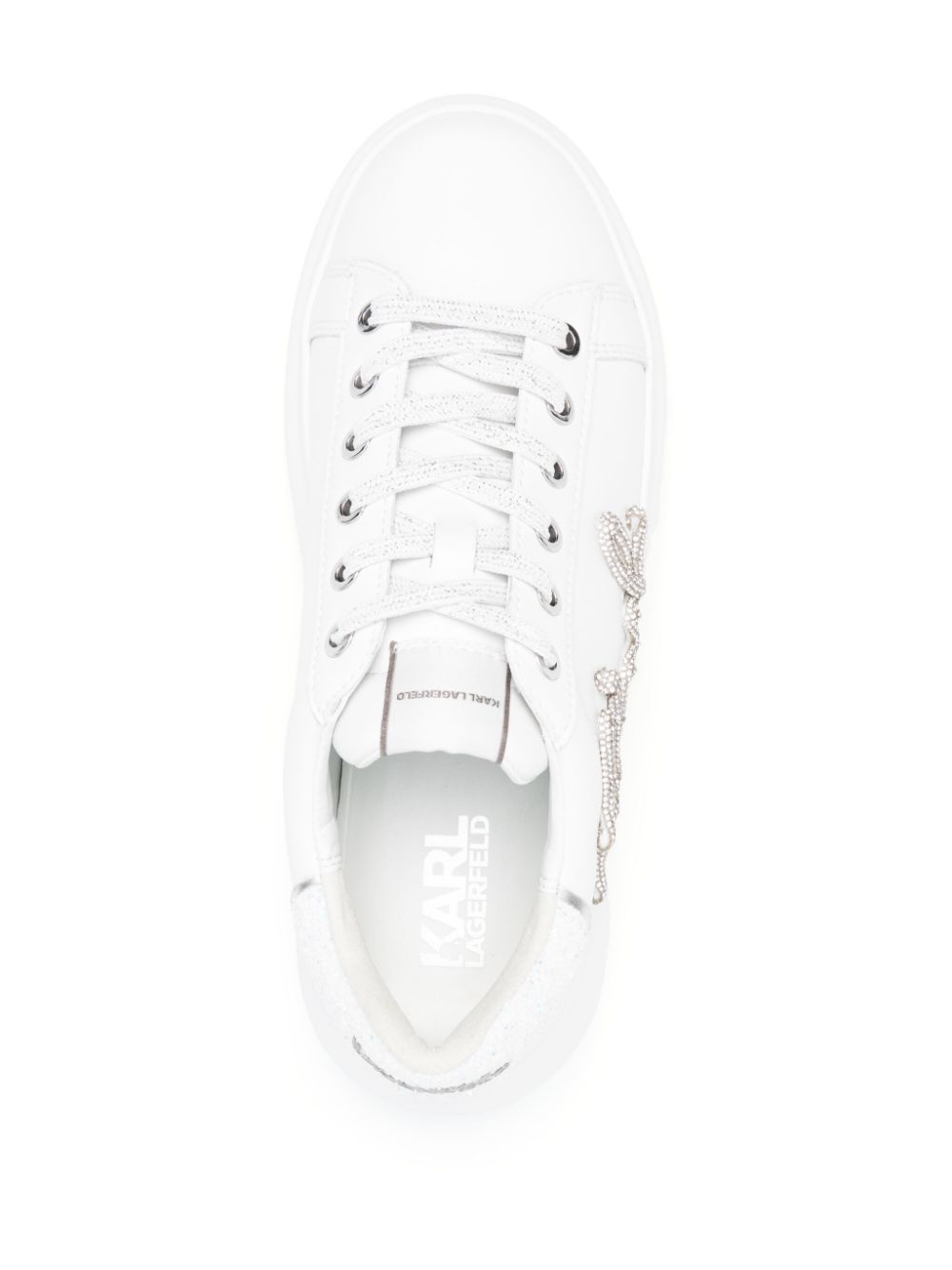 KARL LAGERFELD KAPRI LEATHER PLATFORM SNEAKERS