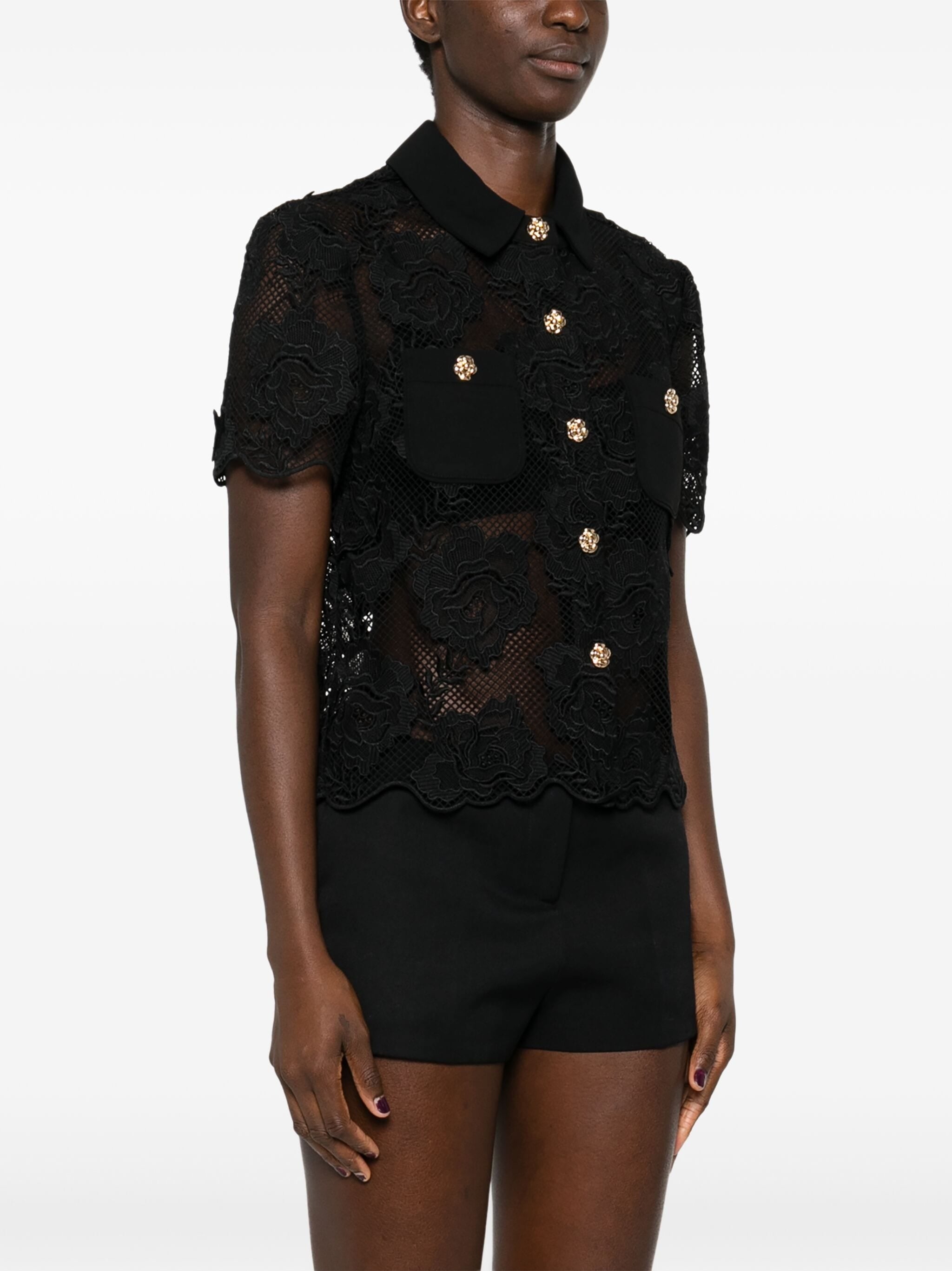 SELF-PORTRAIT LACE SHIRT