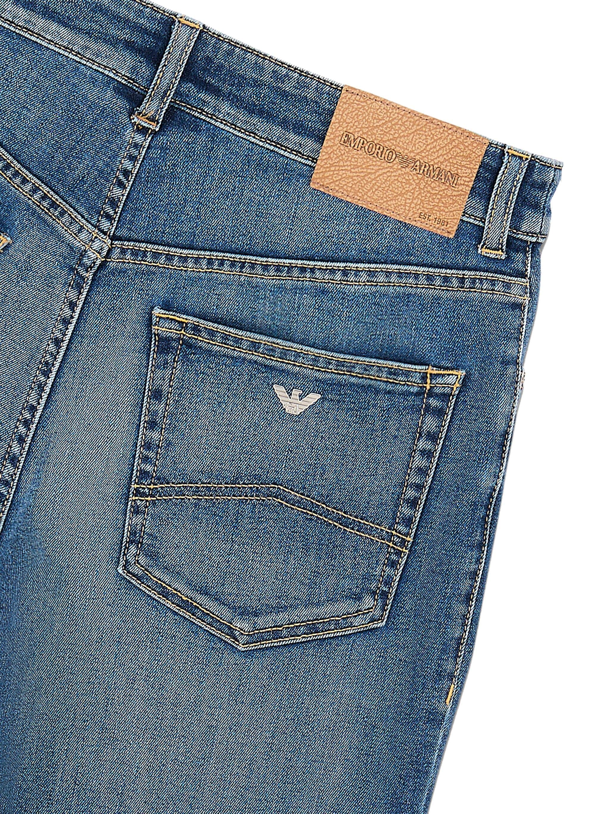 EMPORIO ARMANI HIGH-RISE SLIM-CUT JEANS