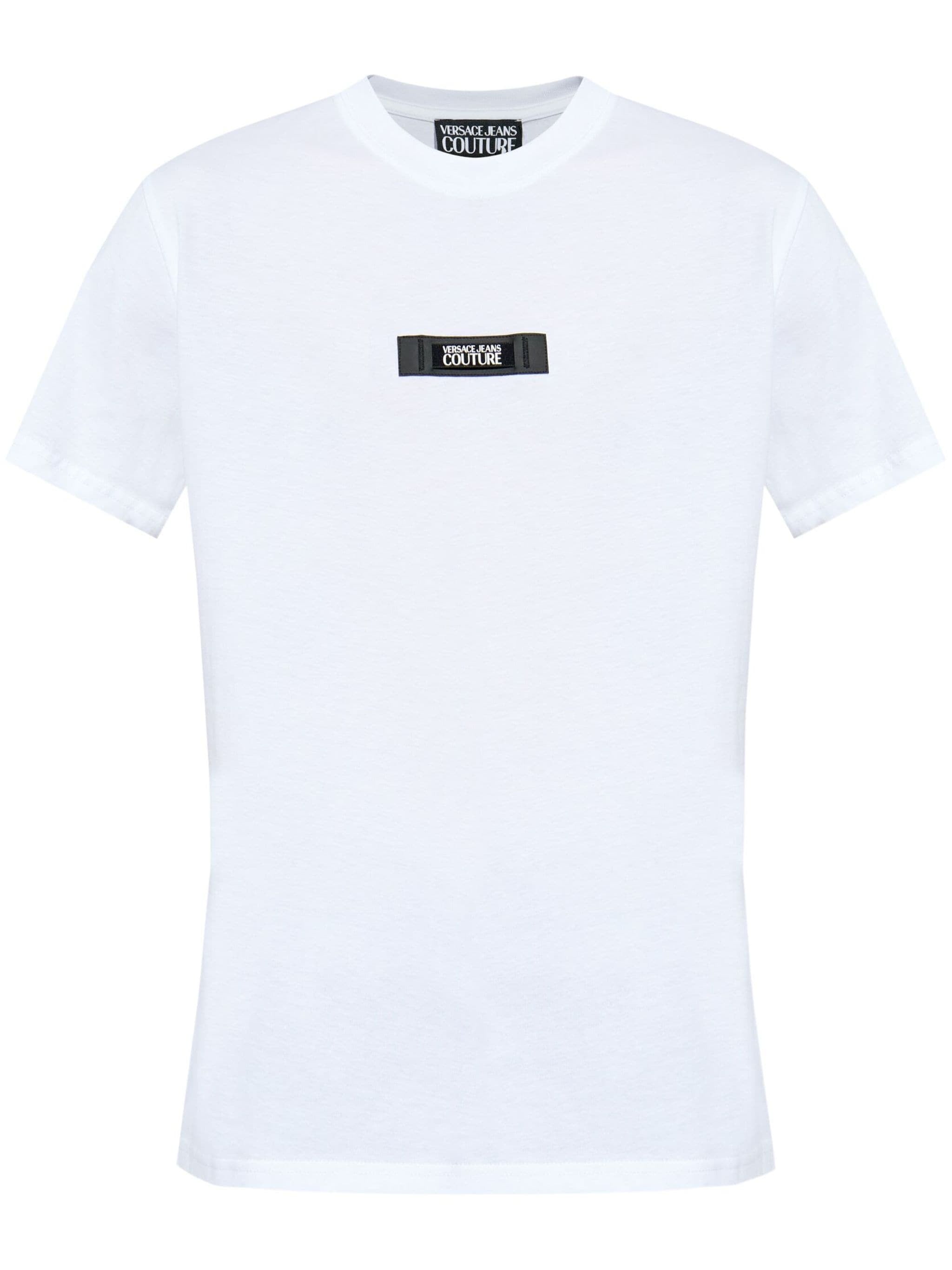 VERSACE JEANS COUTURE LOGO-PATCH COTTON T-SHIRT