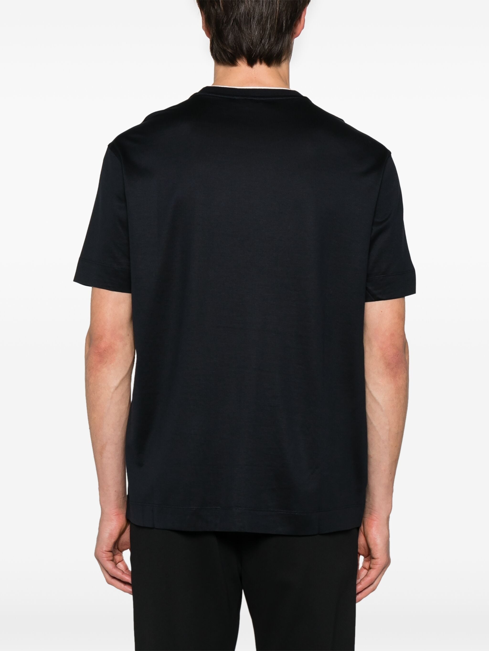 EMPORIO ARMANI LOGO-EMBROIDERED JERSEY T-SHIRT