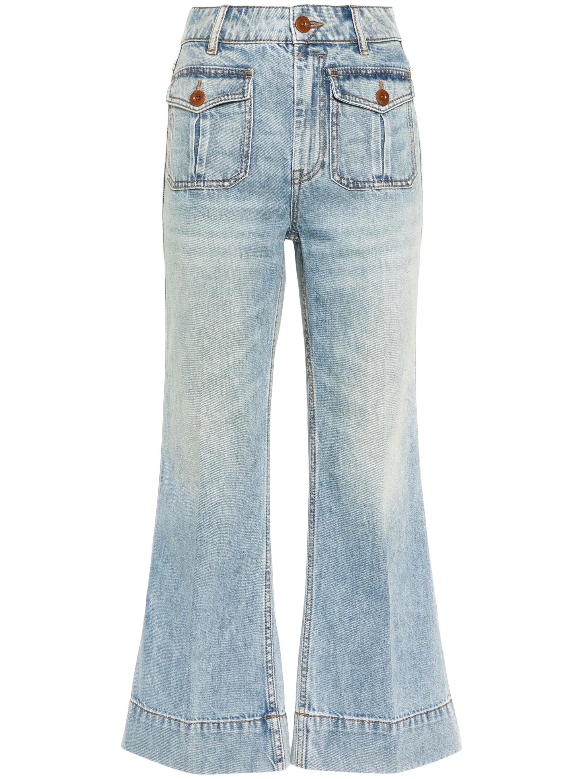 ZIMMERMANN FLARED CROPPED JEANS