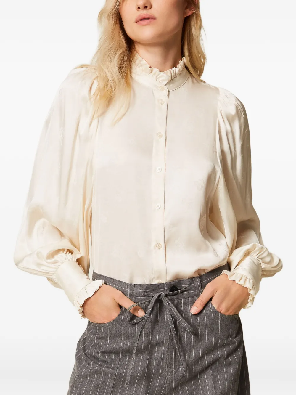 CAMISA TWINSET JACQUARD-SATIN