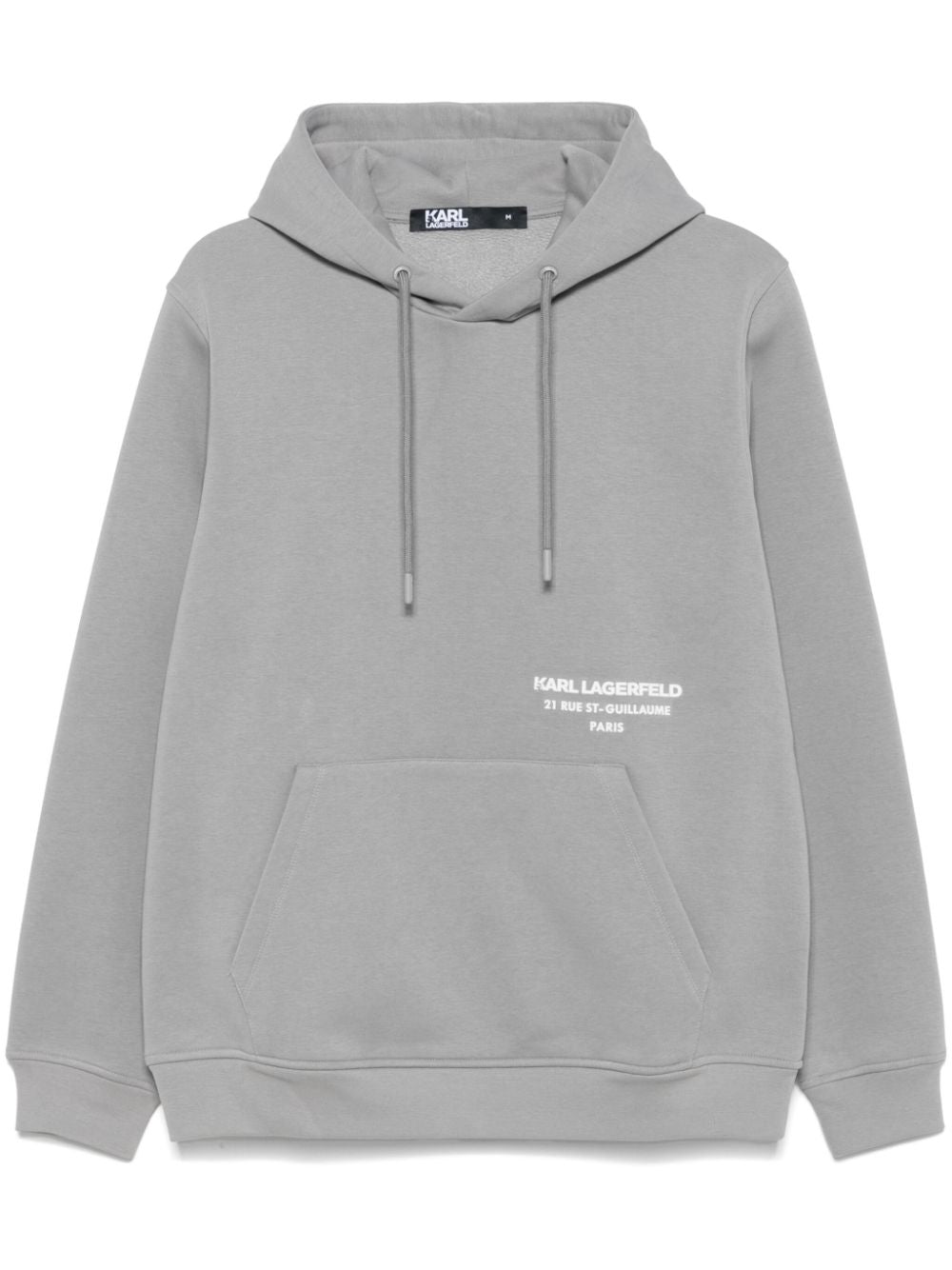 KARL LAGERFELD RAISED-LOGO HOODIE