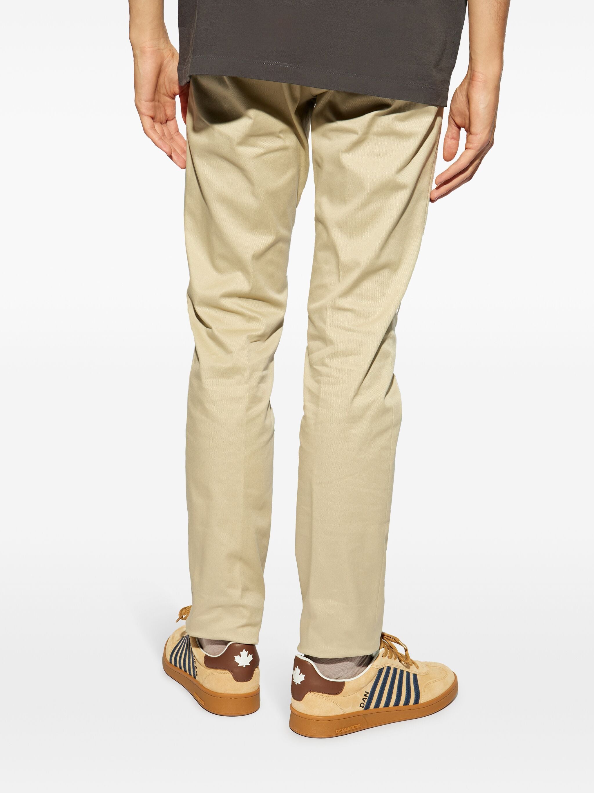 DSQUARED2 MID-RISE COTTON CHINOS