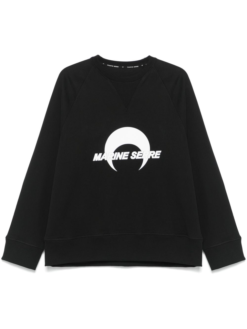 MARINE SERRE LOGO-PRINT FLEECE SWEATSHIRT