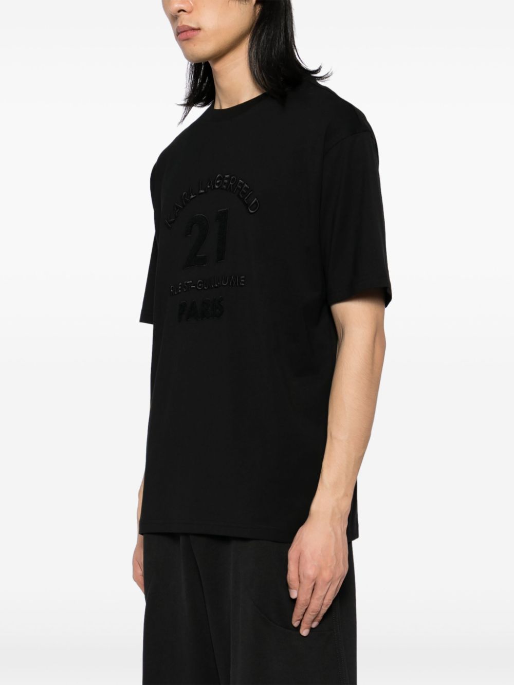 KARL LAGERFELD LOGO-PATCH T-SHIRT