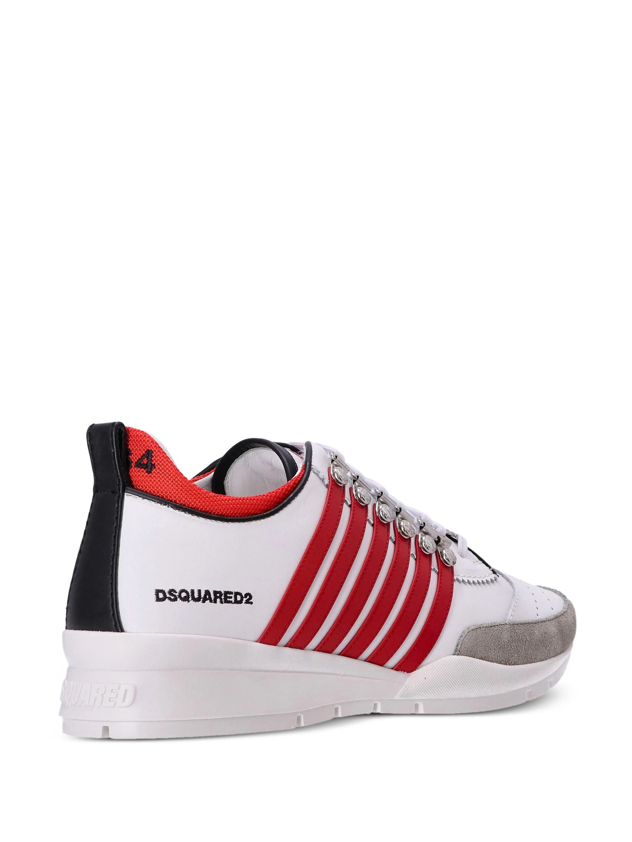 DSQUAREED LEGENDARY STRIPED LEATHER SNEAKERS